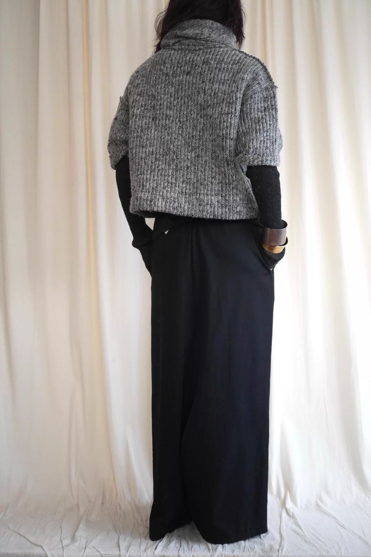 Y's Y's 2000s Short-Sleeve Turtleneck Chunky Knit Top M Size M / US 6-8 / IT 42-44 - 9 Thumbnail