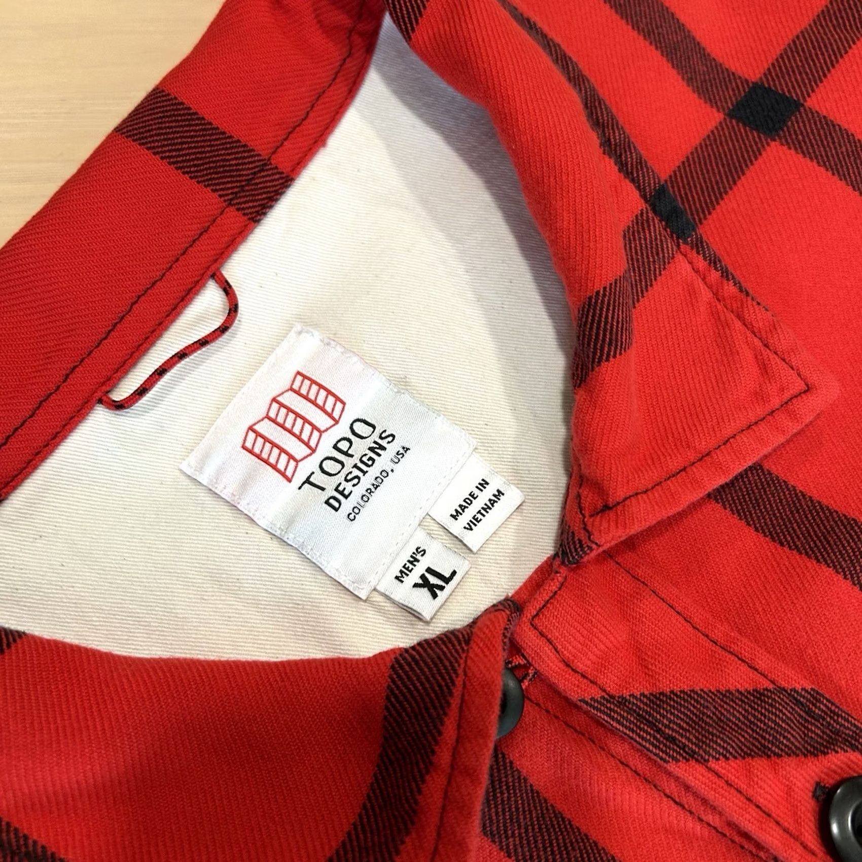 Topo Designs Topo Designs Mountain Flannel Button Up Red Shirt XL Men’s Long Sleeve Plaid Pocketed Casual Workwear Button-Up Size US XL / EU 56 / 4 - 4 Thumbnail