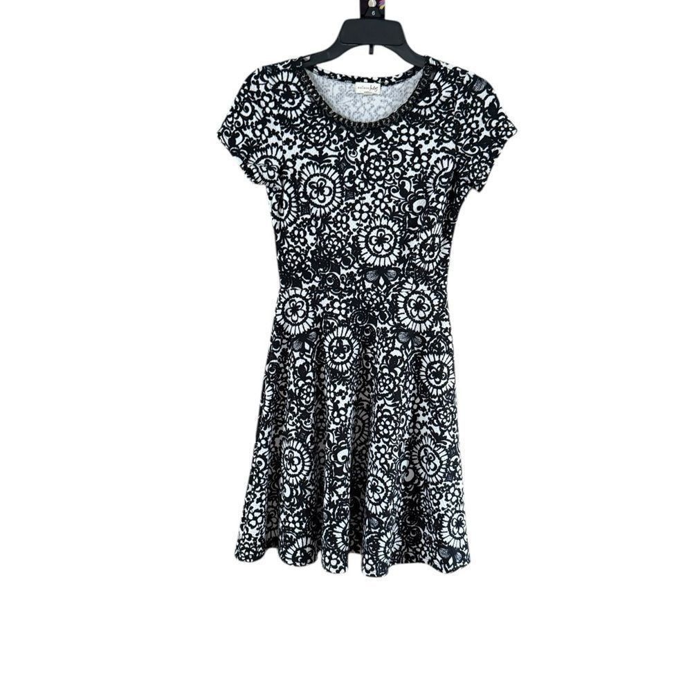 Anthropologie Maison Jules Black and White Flutter Sleeve Sundress by Anthropologie Size XS / US 0-2 / IT 36-38 - 6 Thumbnail
