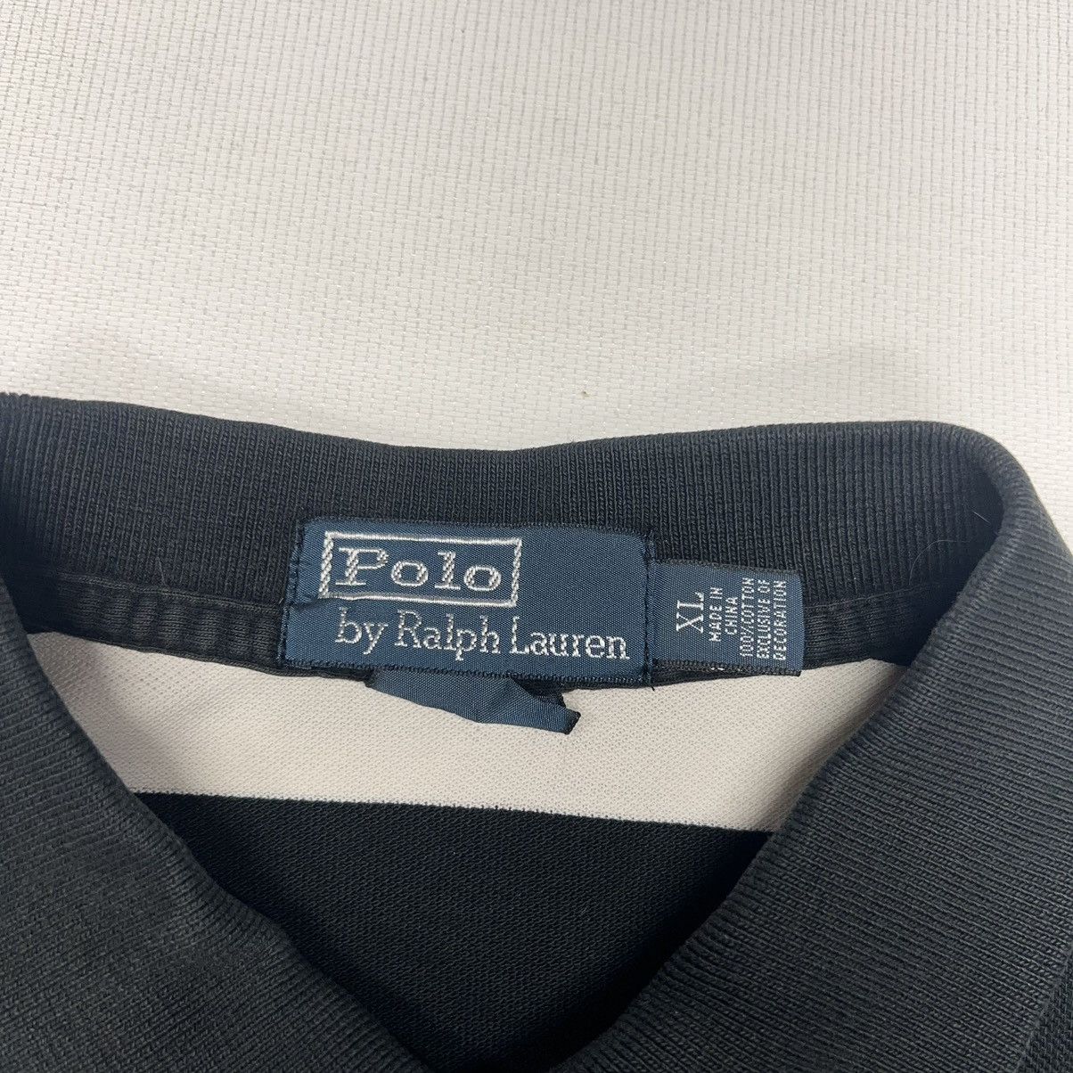 Polo Ralph Lauren Polo Ralph Lauren Polo Shirt Black White Striped Custom Fit Size US XL / EU 56 / 4 - 6 Thumbnail