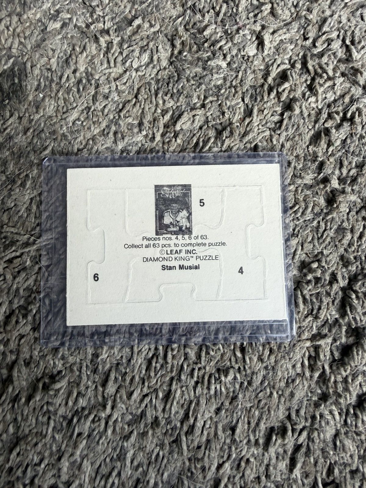 Vintage 1988 Leaf Donruss Stan Musial Diamond King Puzzle Card Size ONE SIZE - 2 Thumbnail