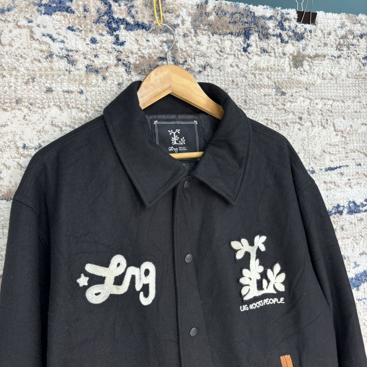 LRG × Vintage NEED GONE‼️ Vintage LRG Rasta Varsity Letterman Wool Jacket Size US XL / EU 56 / 4 - 10 Thumbnail