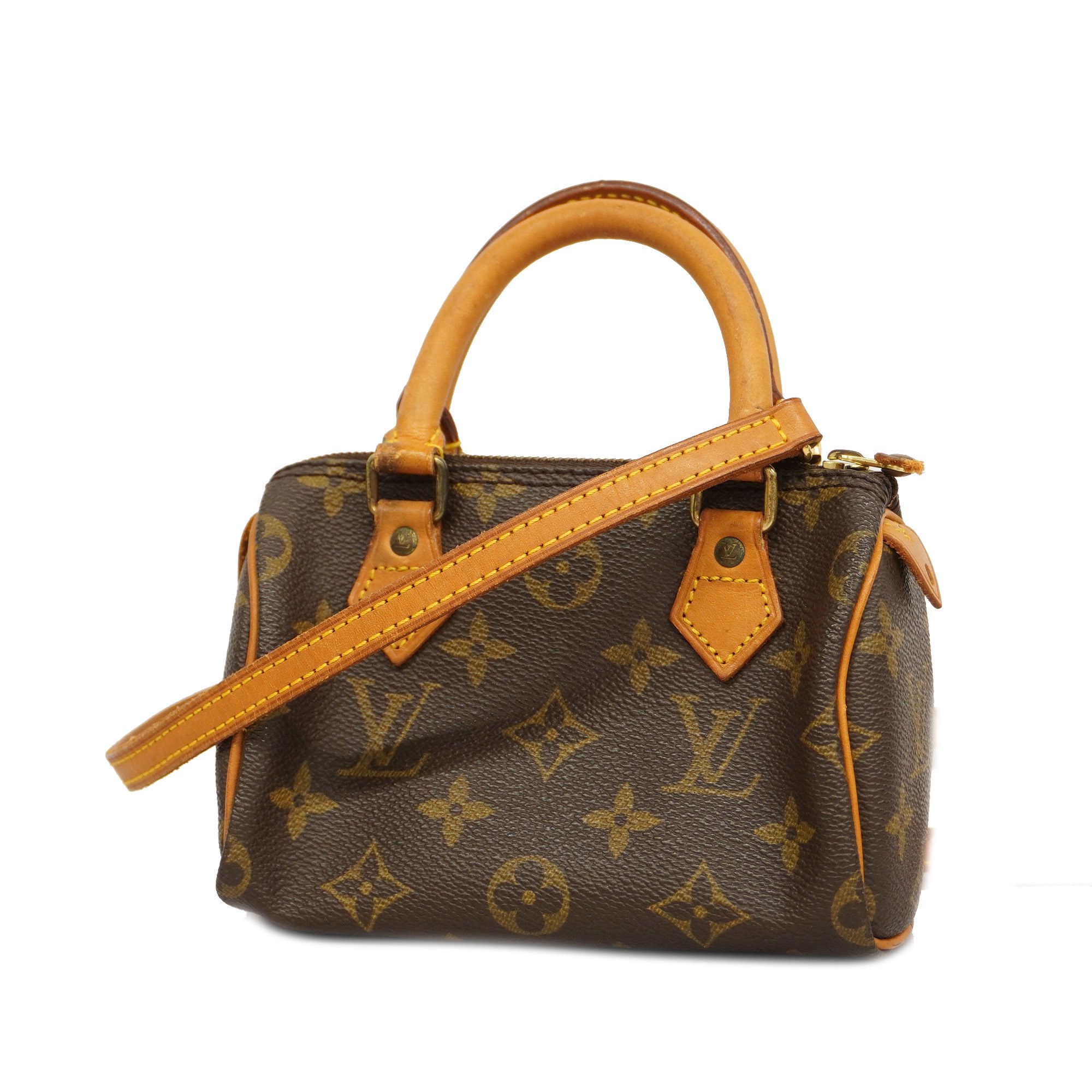 LOUIS VUITTON Mini Speedy Hand Bag 2way Monogram Crossbody Strap M41534