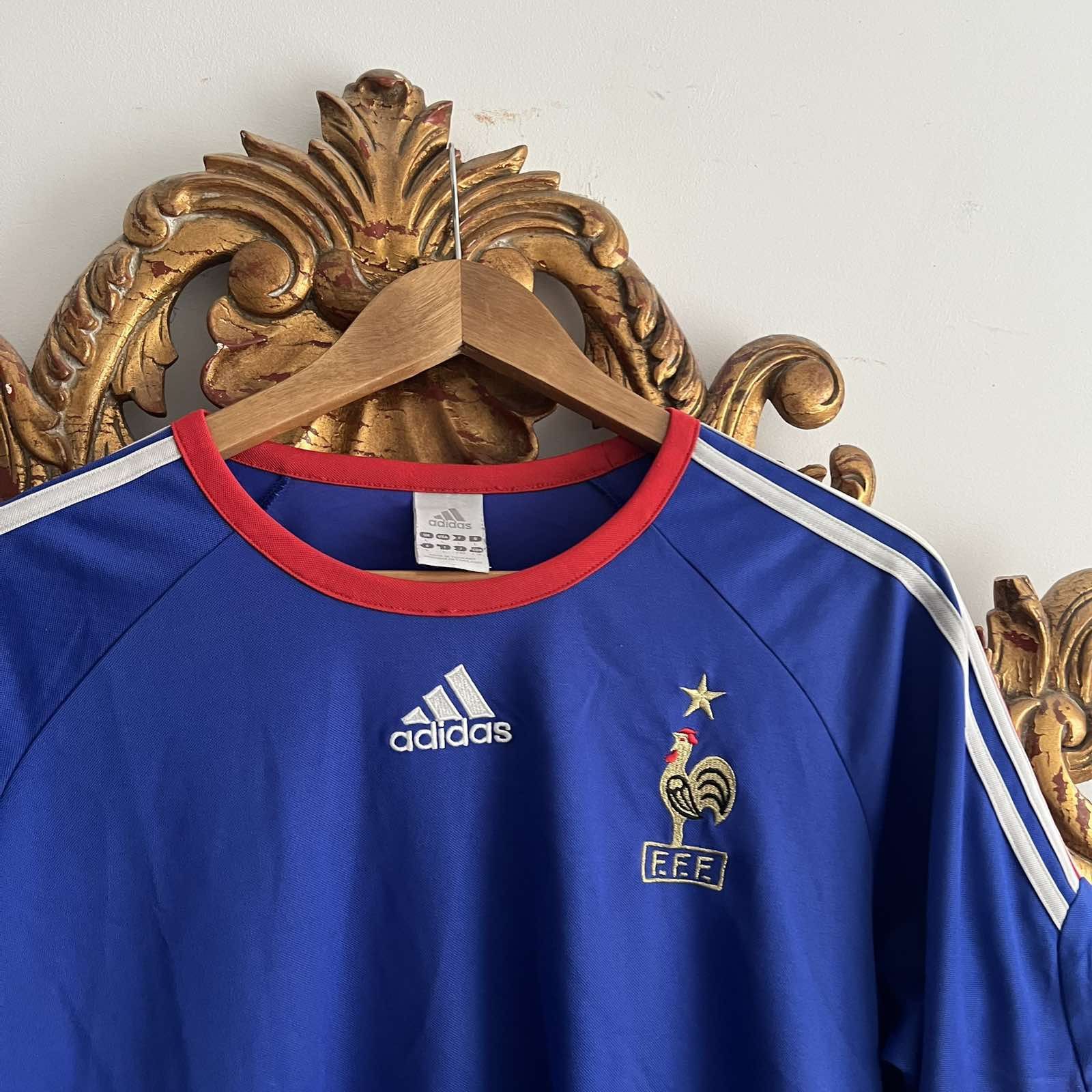 Adidas Vintage Adidas France National Team 2005/06 Soccer Jersey Size US L / EU 52-54 / 3 - 4 Thumbnail