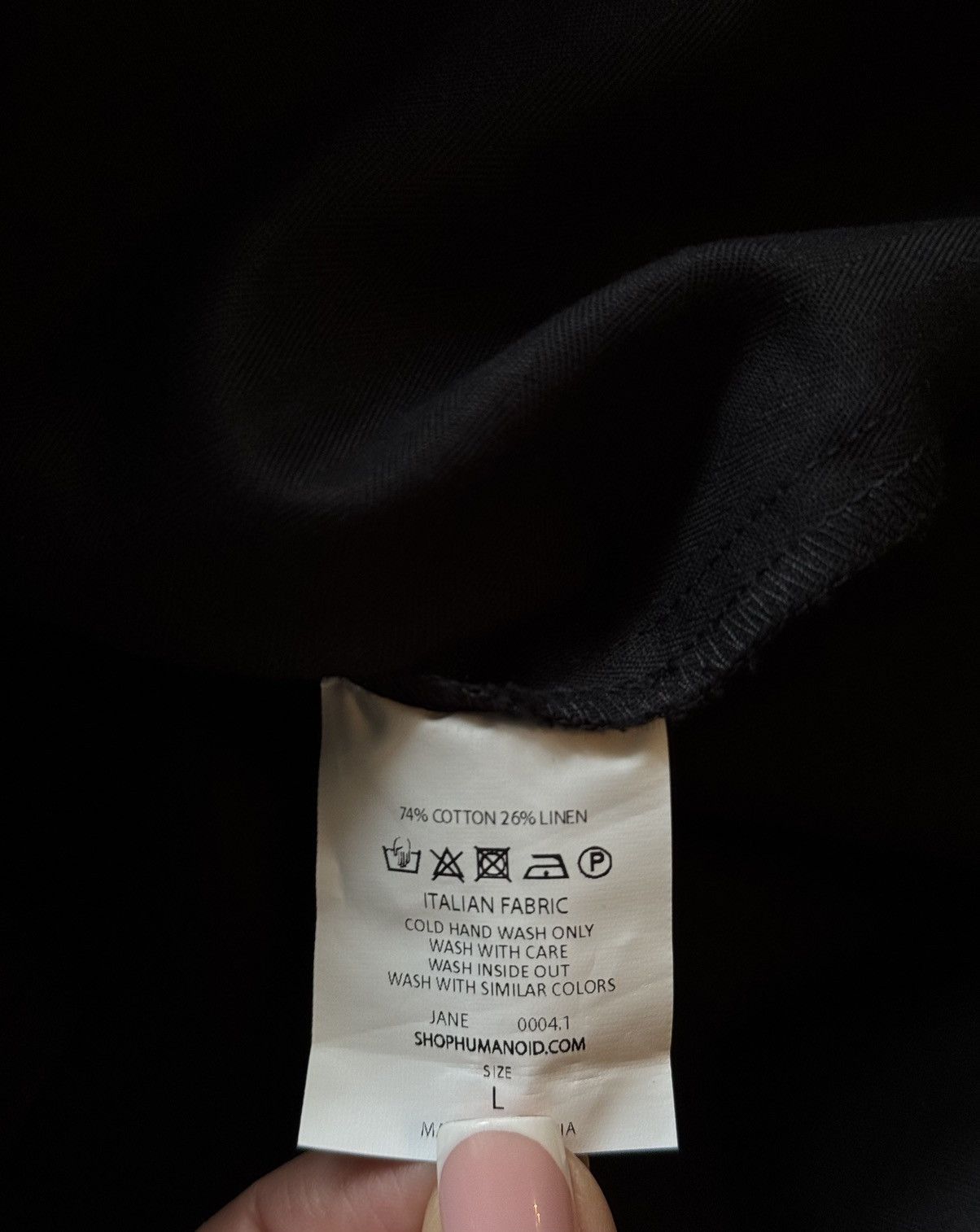 Designer × HUMANOID Humanoid avant garde linen blend belted black dress Size L / US 10 / IT 46 - 6 Thumbnail