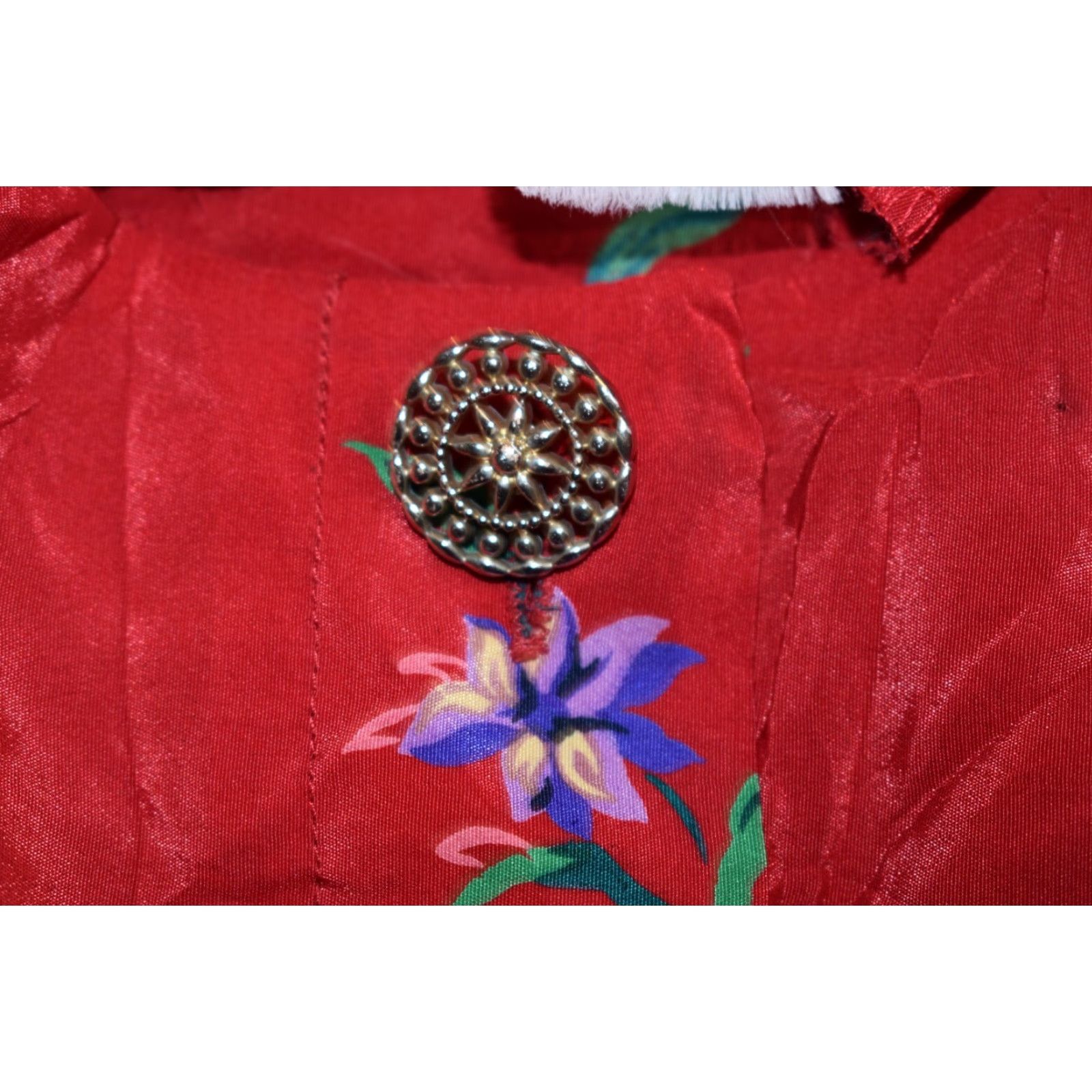 Fay VINTAGE Leslie Fay Dress Pleated Floral Midi Shirt Dress Small Red 8P Petite Waist Belted Short Sleeve Women Size S / US 4 / IT 40 - 6 Thumbnail