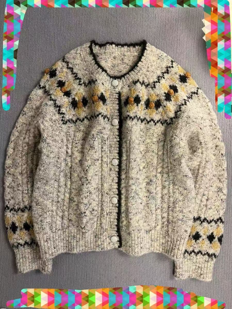 Vintage Streetwear loose-fit knitted cardigan sweater Size US M / EU 48-50 / 2 - 1 Thumbnail