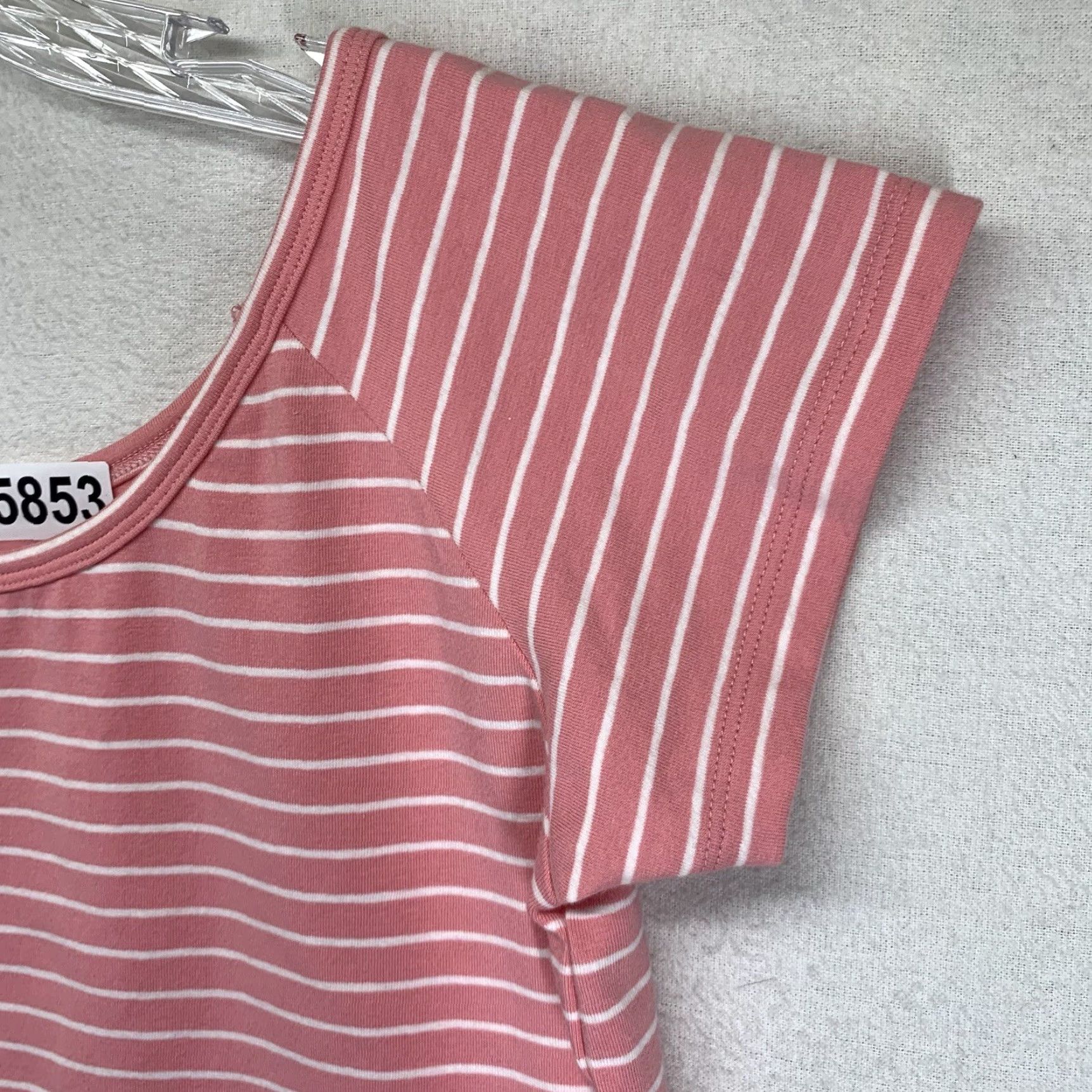 Pinko Sigrid Olsen Sport Women's T-Shirt Small Pink White Stripes Summer Beach Casual Stretch 2020s Size S / US 4 / IT 40 - 7 Thumbnail
