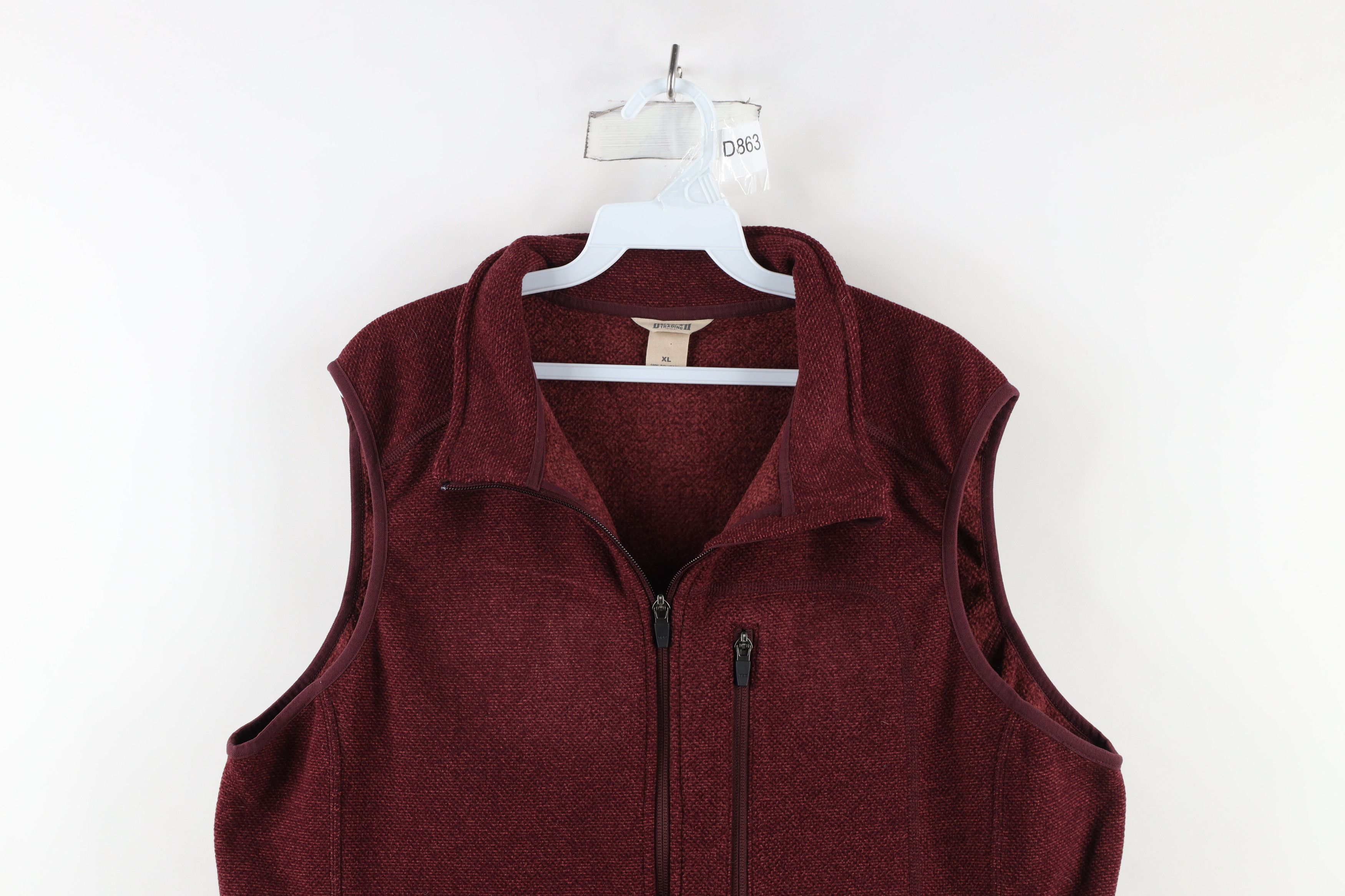 Duluth Trading Company × Vintage Duluth Trading Co Fleece Full Zip Vest Jacket Berry Red Size XL / US 12-14 / IT 48-50 - 2 Thumbnail
