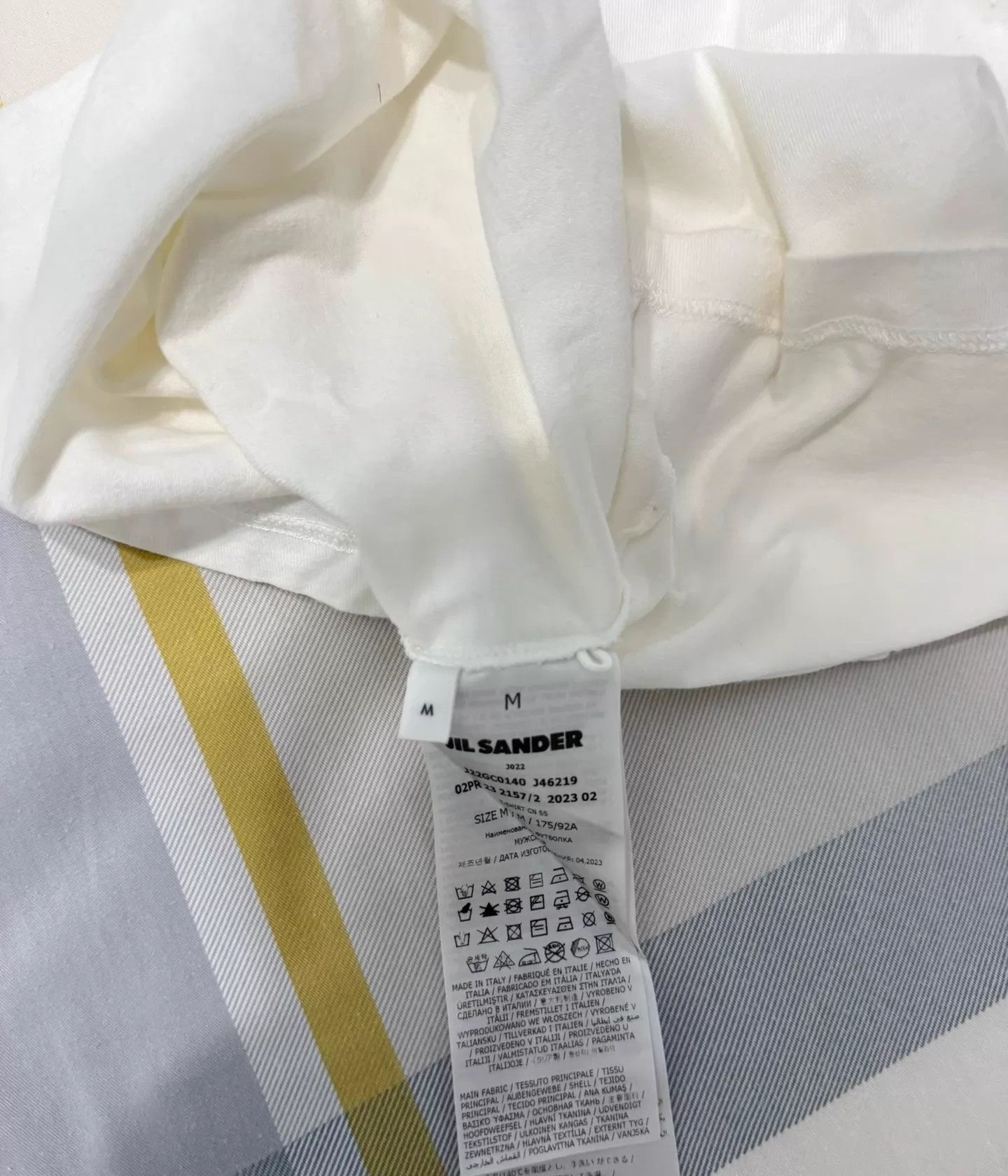 Jil Sander Jil Sander White Oversized Unisex Slogan T-Shirt Size US M / EU 48-50 / 2 - 4 Thumbnail