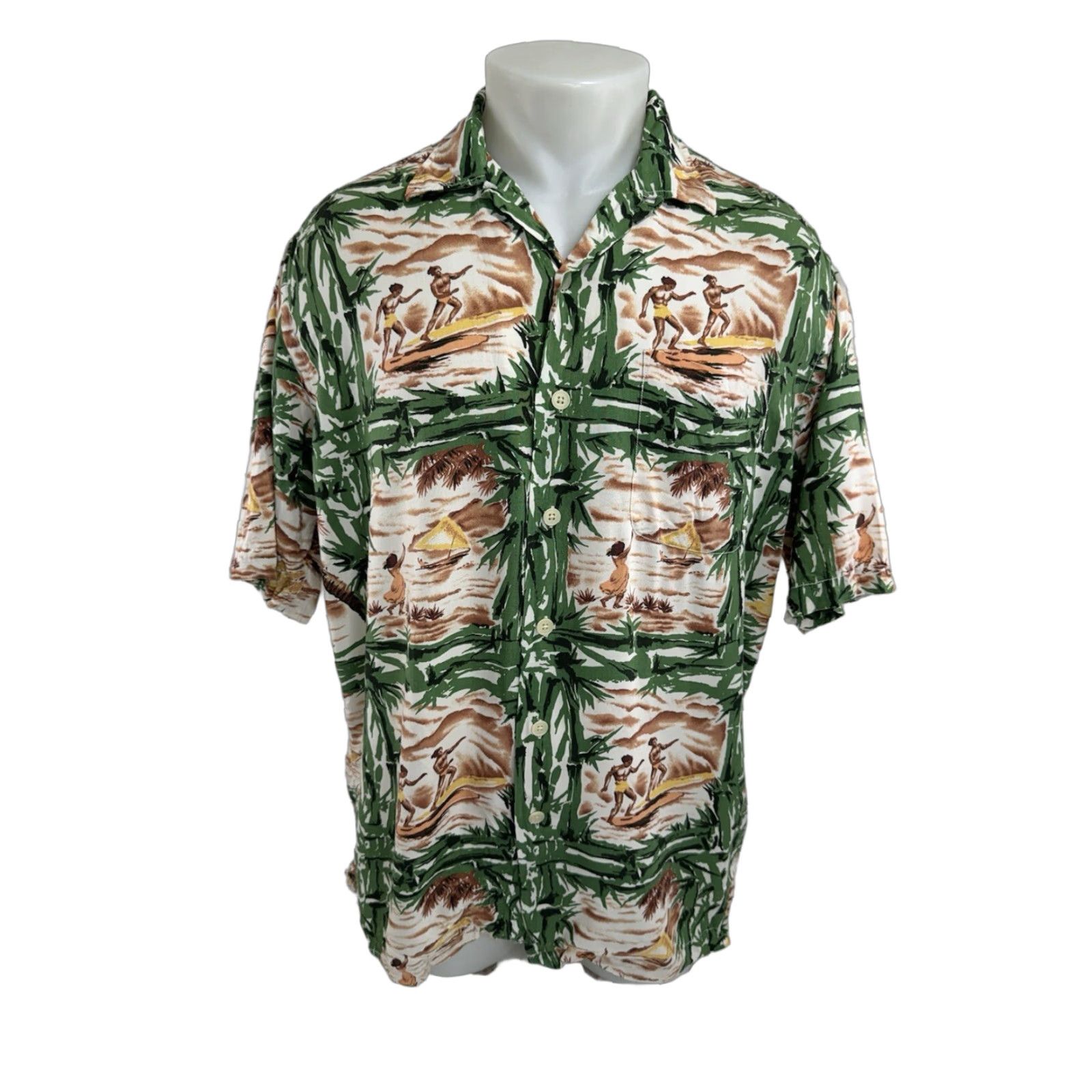 Ralph Lauren POLO SPORT / RALPH LAUREN Surfer Hula Girl Hawaiian Aloha Loop Collar M Shirt Size US M / EU 48-50 / 2 - 1 Thumbnail