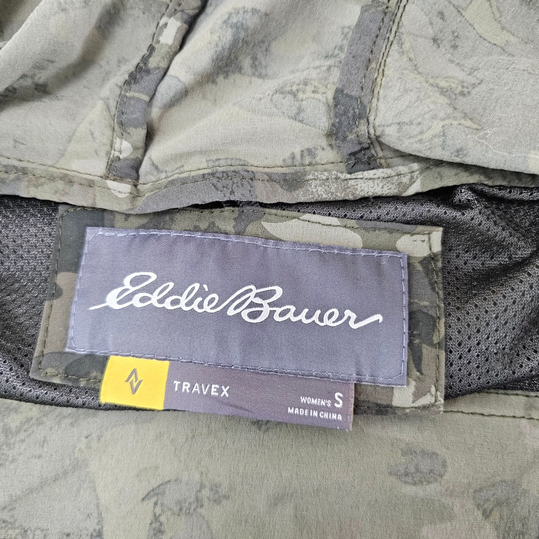 Eddie Bauer Eddie Bauer Travex Jacket Womens Small Green Camo Full Zip Hooded Outdoor Size S / US 4 / IT 40 - 6 Thumbnail