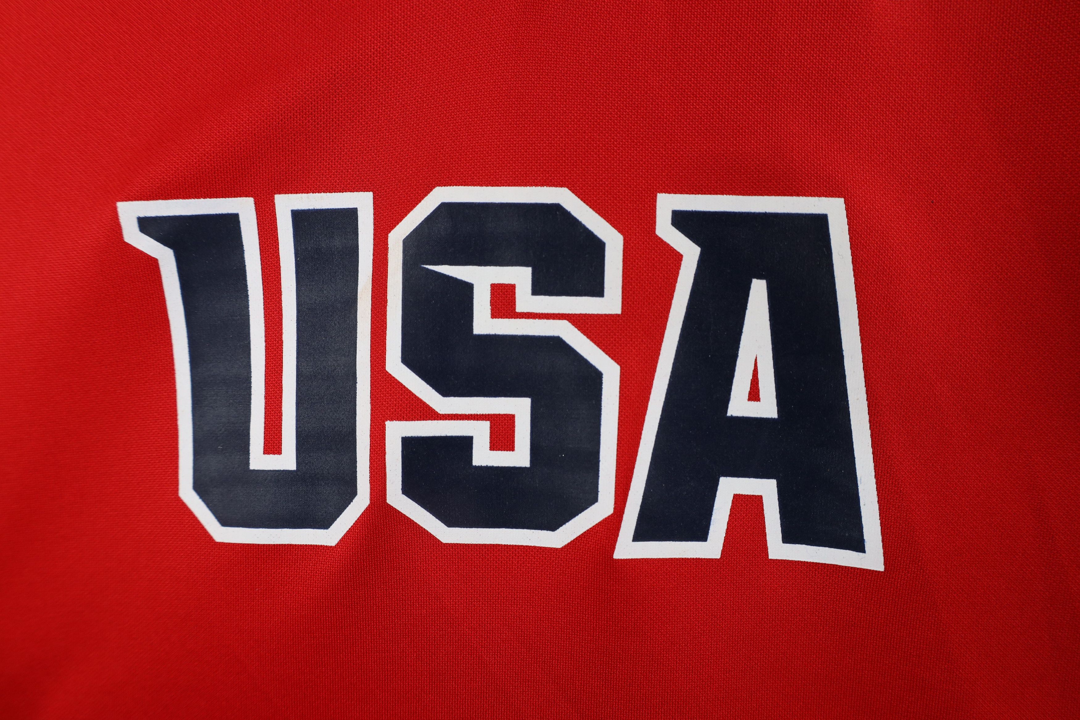 Nike × Vintage Nike Team USA Short Sleeve Softball Jersey Shirt Red #13 Size M / US 6-8 / IT 42-44 - 4 Thumbnail
