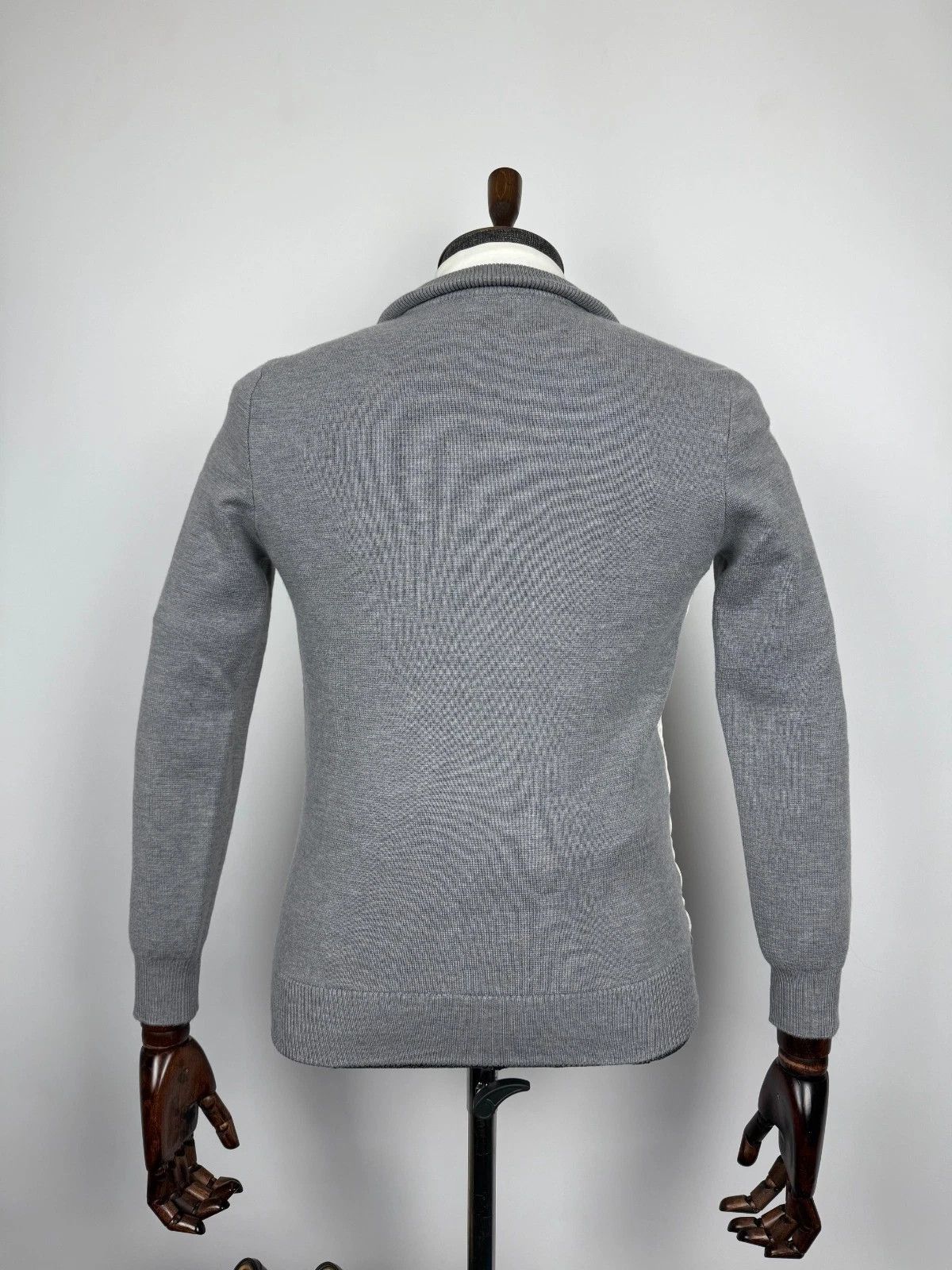 Boggi Boggi Milano Wool Long Sleeve Outerwear High Neck Jacket Size US M / EU 48-50 / 2 - 6 Thumbnail
