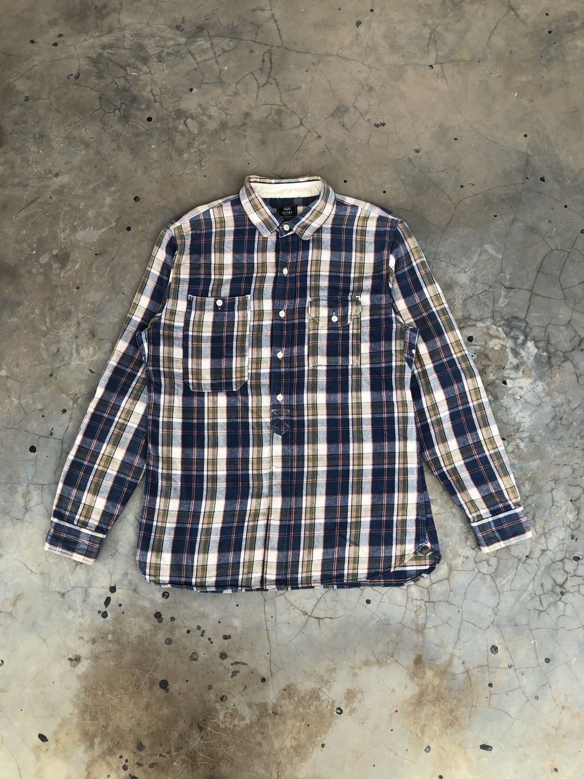 Beams Japan Vintage Classic Beams Hearts Flannel Shirt Plaid Button Up Size US M / EU 48-50 / 2 - 1 Thumbnail