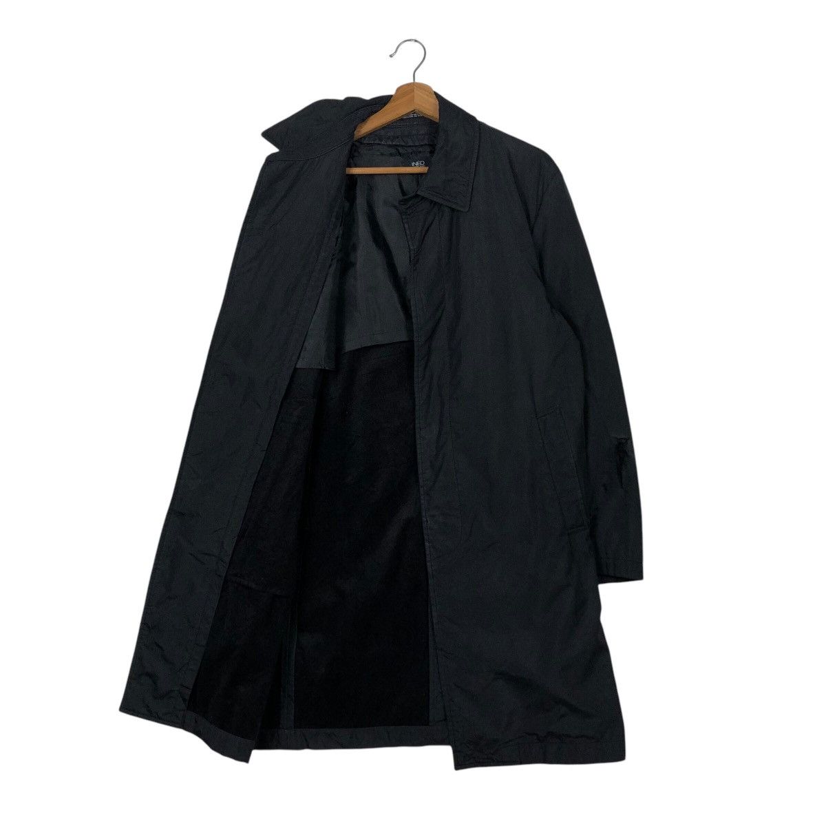 Yohji Yamamoto 📌Vintage Long Jacket Rich Black Ined Homme Basic Size US M / EU 48-50 / 2 - 13 Thumbnail