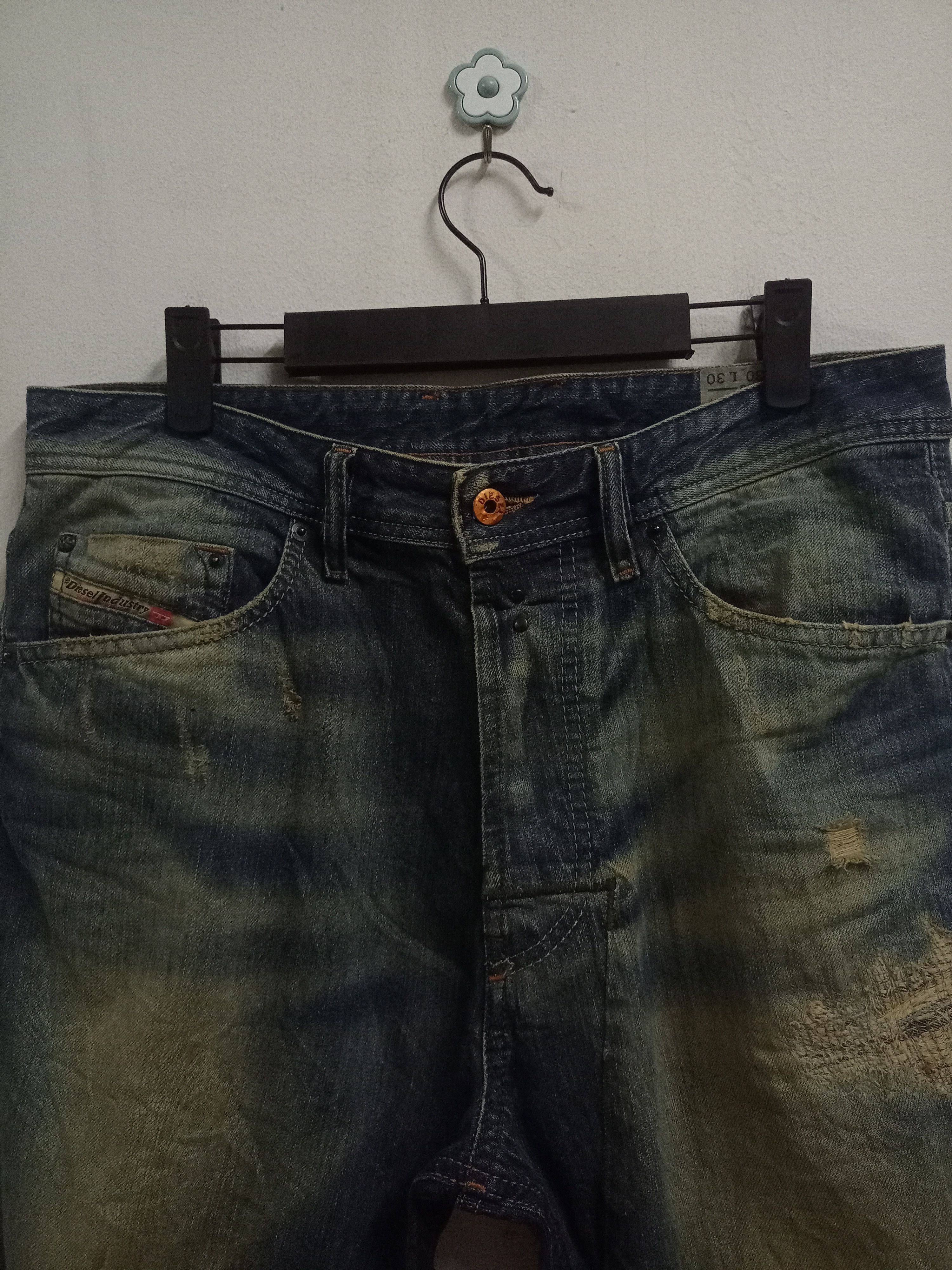 Diesel Vintage Diesel Narrot Mud Wash Boro Style Distressed Jeans Size US 33 - 4 Thumbnail
