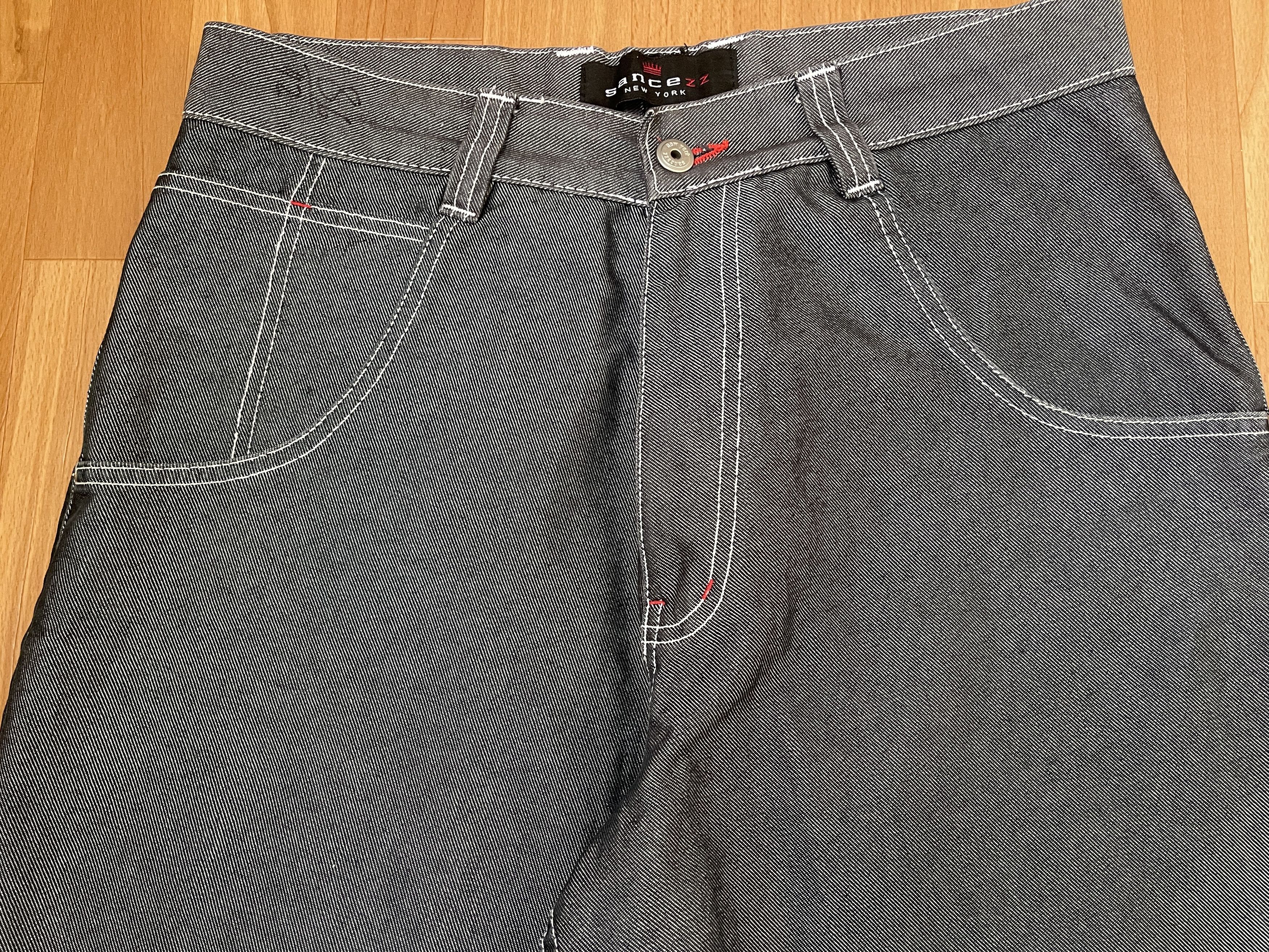 Other Sancezz jeans, shiny, vintage baggy, silver, metallic Y2K 32 Size US 32 / EU 48 - 16 Thumbnail