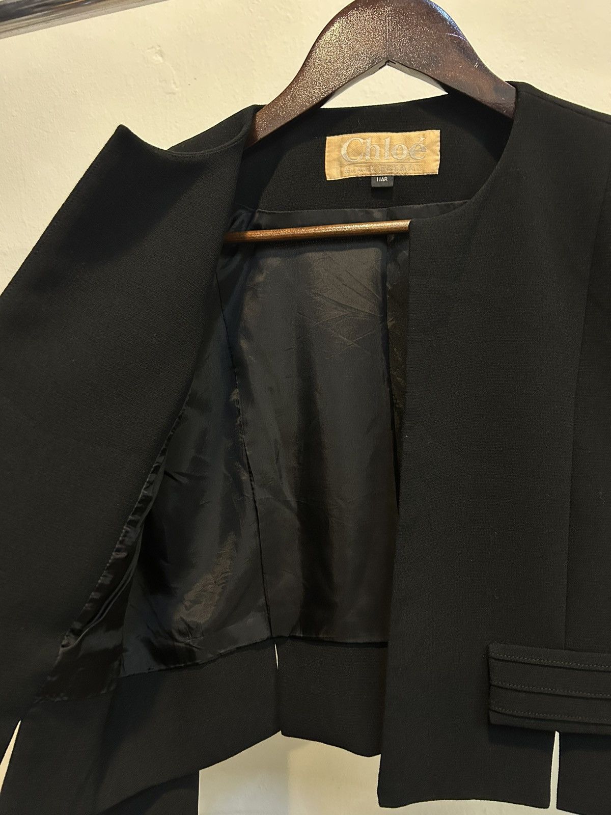 Chloe Chloe Black Formal Structured Blazer Size M / US 6-8 / IT 42-44 - 4 Thumbnail