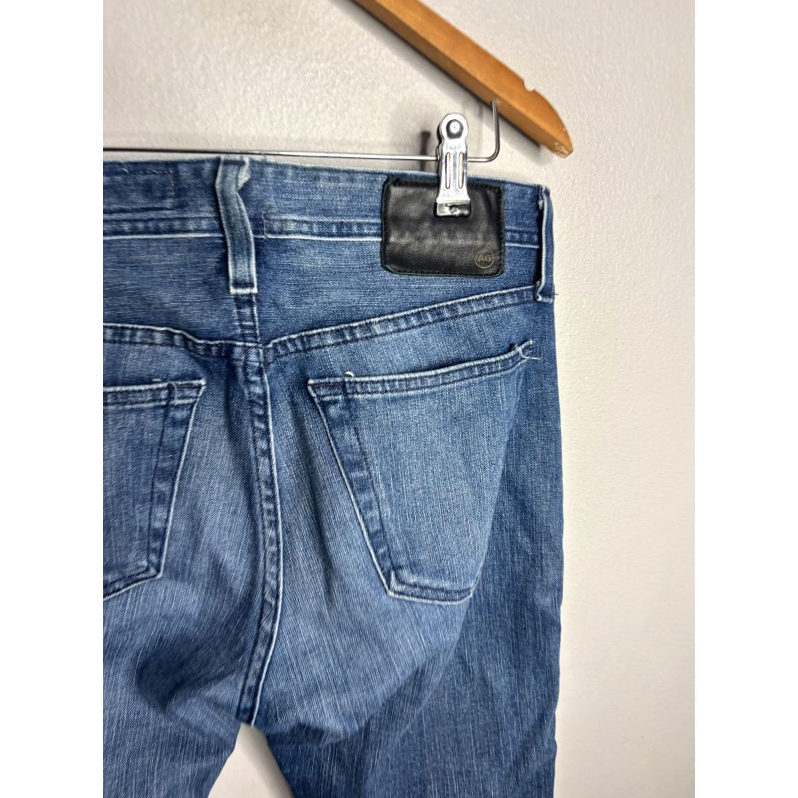 Vintage AG Adriano Goldschmied Jeans Men's 31 R The Tellis Modern Slim Denim Blue Size US 31 - 5 Thumbnail