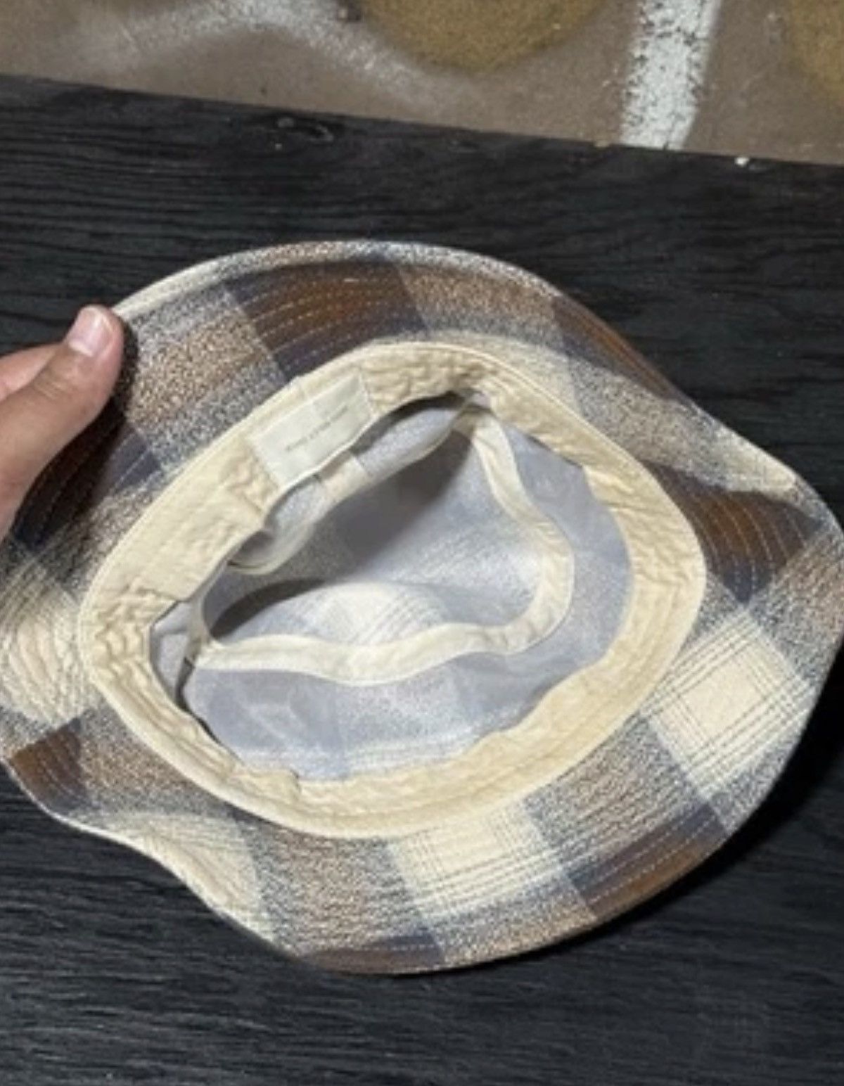 Aime Leon Dore Aime Leon Dore Bucket Hat Plaid Brown Blue Unisex One Size Size ONE SIZE - 4 Thumbnail