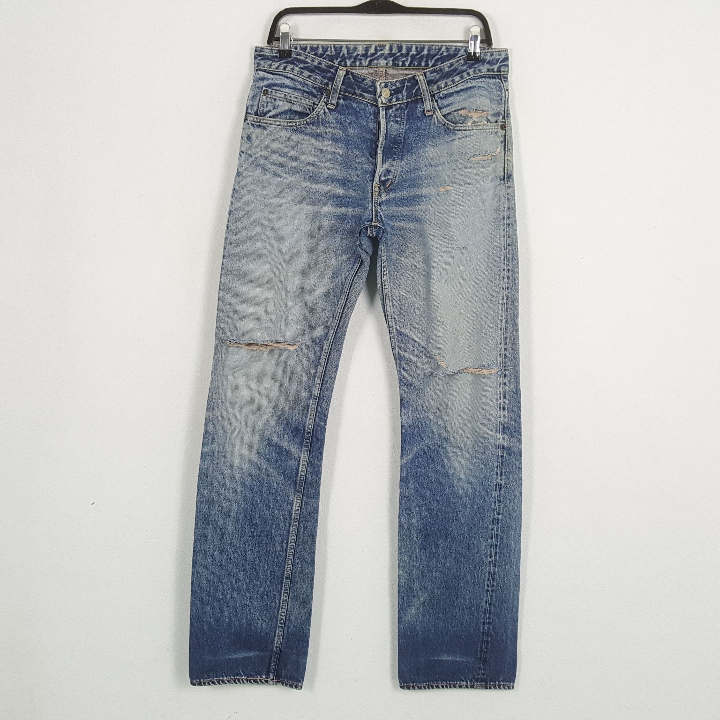 Japanese Brand × Vintage HRAMCHM Japanese Brand Style Distressed Jeans Size US 32 / EU 48 - 1 Thumbnail
