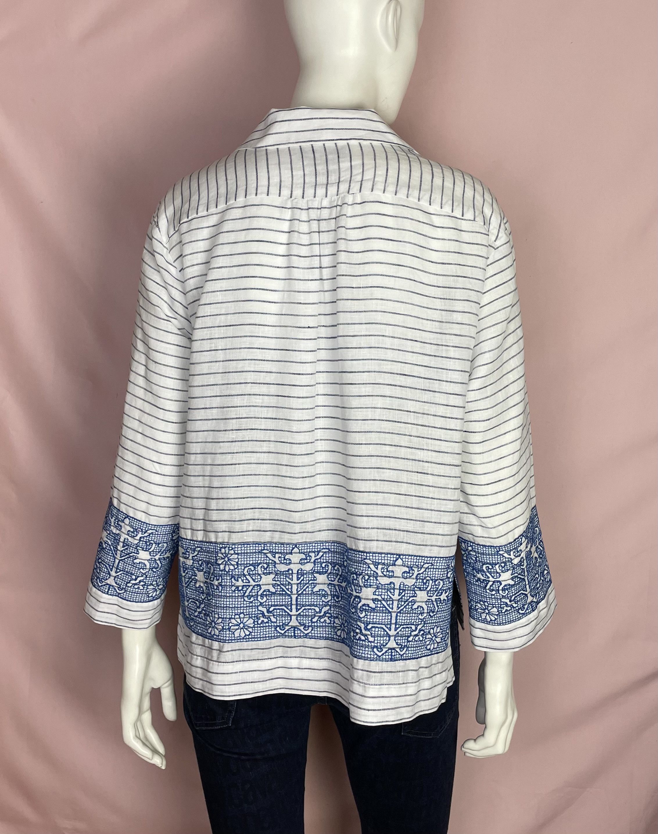 Max Mara Max Mara Pure Linen Striped Tunic Top Size M / US 6-8 / IT 42-44 - 4 Thumbnail