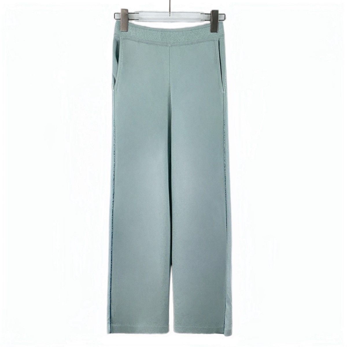 Loro Piana Loro Piana Sky Blue Silk Knit Casual Pants K26WX Size 26" / US 2 / IT 38 - 1 Thumbnail