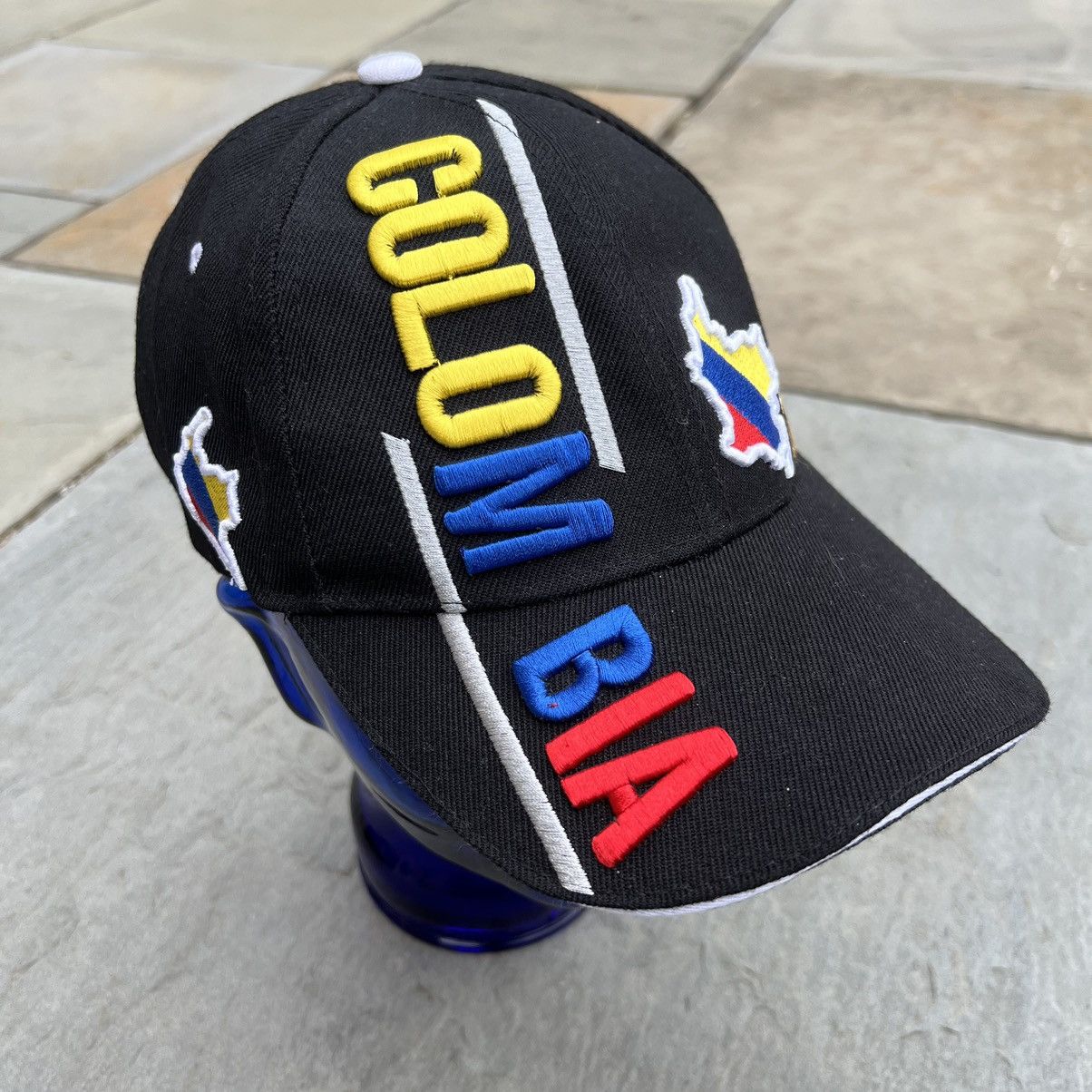 Other Columbia South America Embroidered Black Strapback Hat Size ONE SIZE - 1 Thumbnail