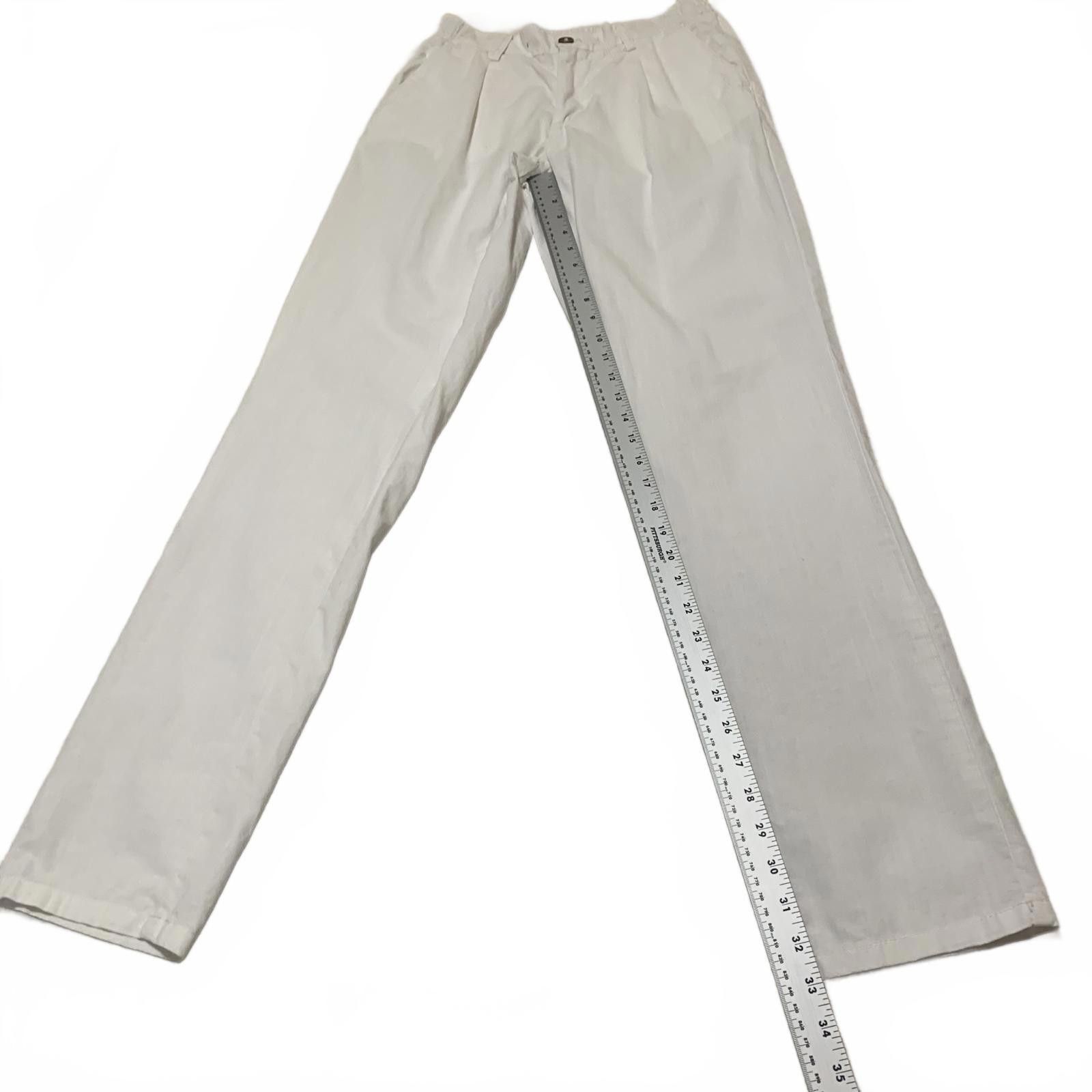 Other Dan John Men's White Cotton Elastic Waist Pants 36 Size US 36 / EU 52 - 8 Thumbnail