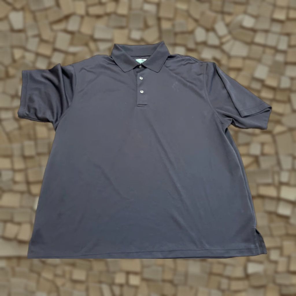Hogan Ben Hogan Shirt Polo, Men's 2XL Short Sleeve Black, Casual Activewear, Golf, Regular Fit, Button Collar Spread, Polyester © Size US XXL / EU 58 / 5 - 1 Thumbnail