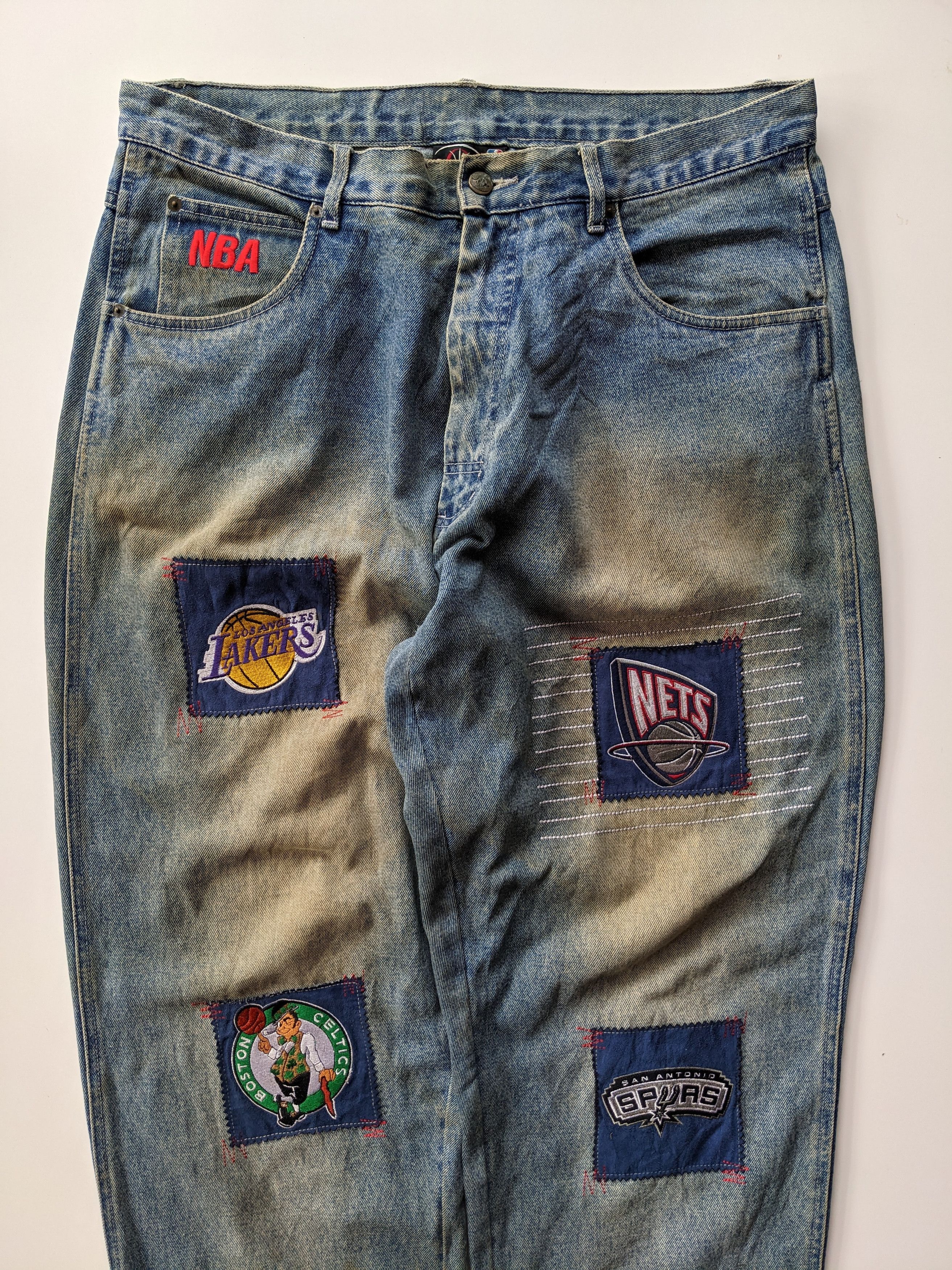 NBA × Vintage Vintage NBA baggy patchwork ballon jeans Size US 36 / EU 52 - 3 Thumbnail