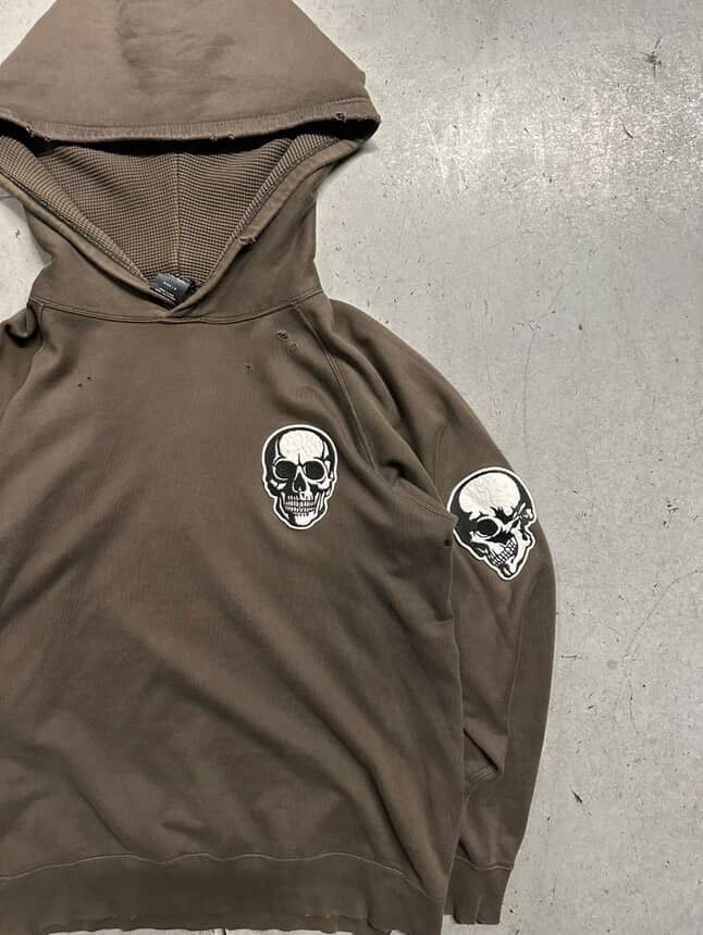 Number (N)ine Number nine double skull hoodie | Grailed