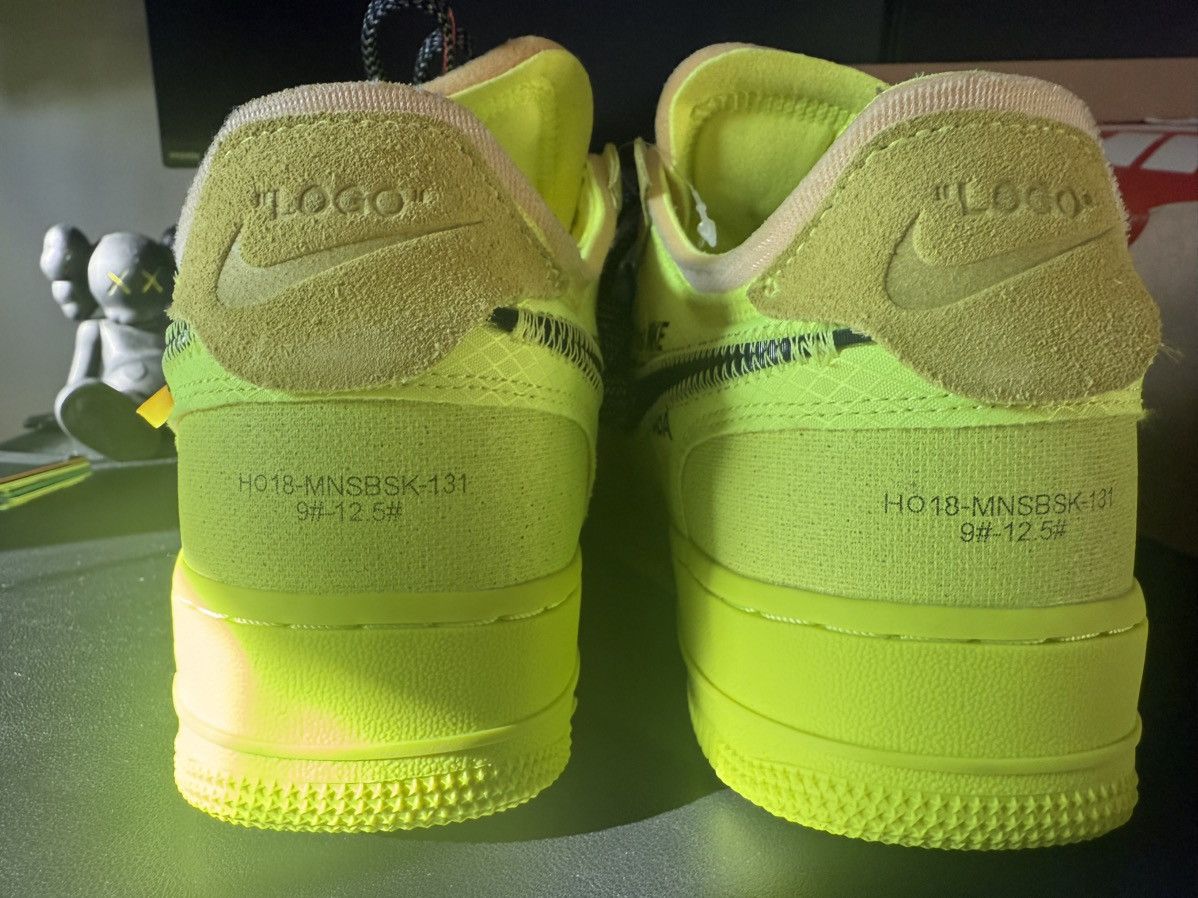 Off-White Nike Air Force 1 Low Off-White Volt Size US 9 / EU 42 - 7 Thumbnail