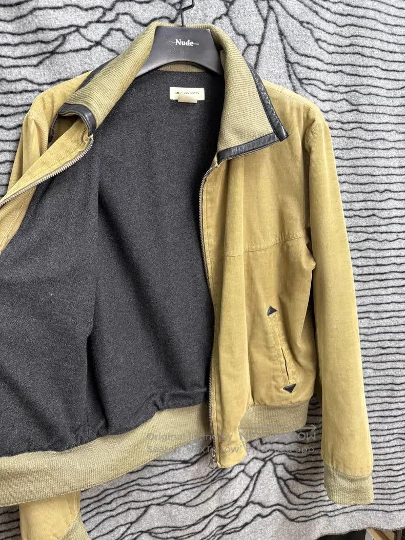 Dries Van Noten DRIES VAN NOTEN Corduroy Patchwork Leather Collar Jacket Size US M / EU 48-50 / 2 - 7 Thumbnail