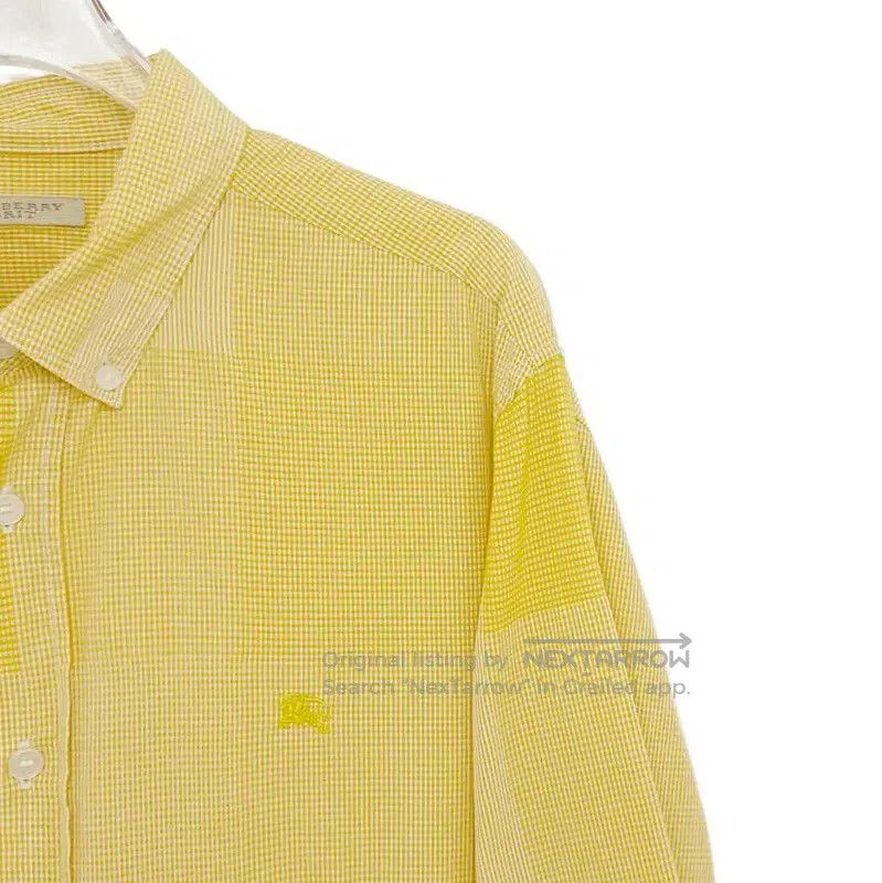 Burberry Burberry Yellow Cotton Long Sleeve Shirt for Women. Size L / US 10 / IT 46 - 3 Thumbnail