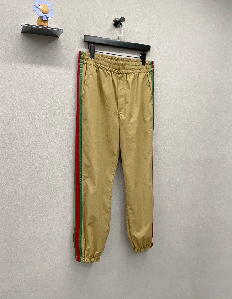 Gucci Gucci Red and green striped khaki trousers on the side 2502 Size US 32 / EU 48 - 3 Thumbnail