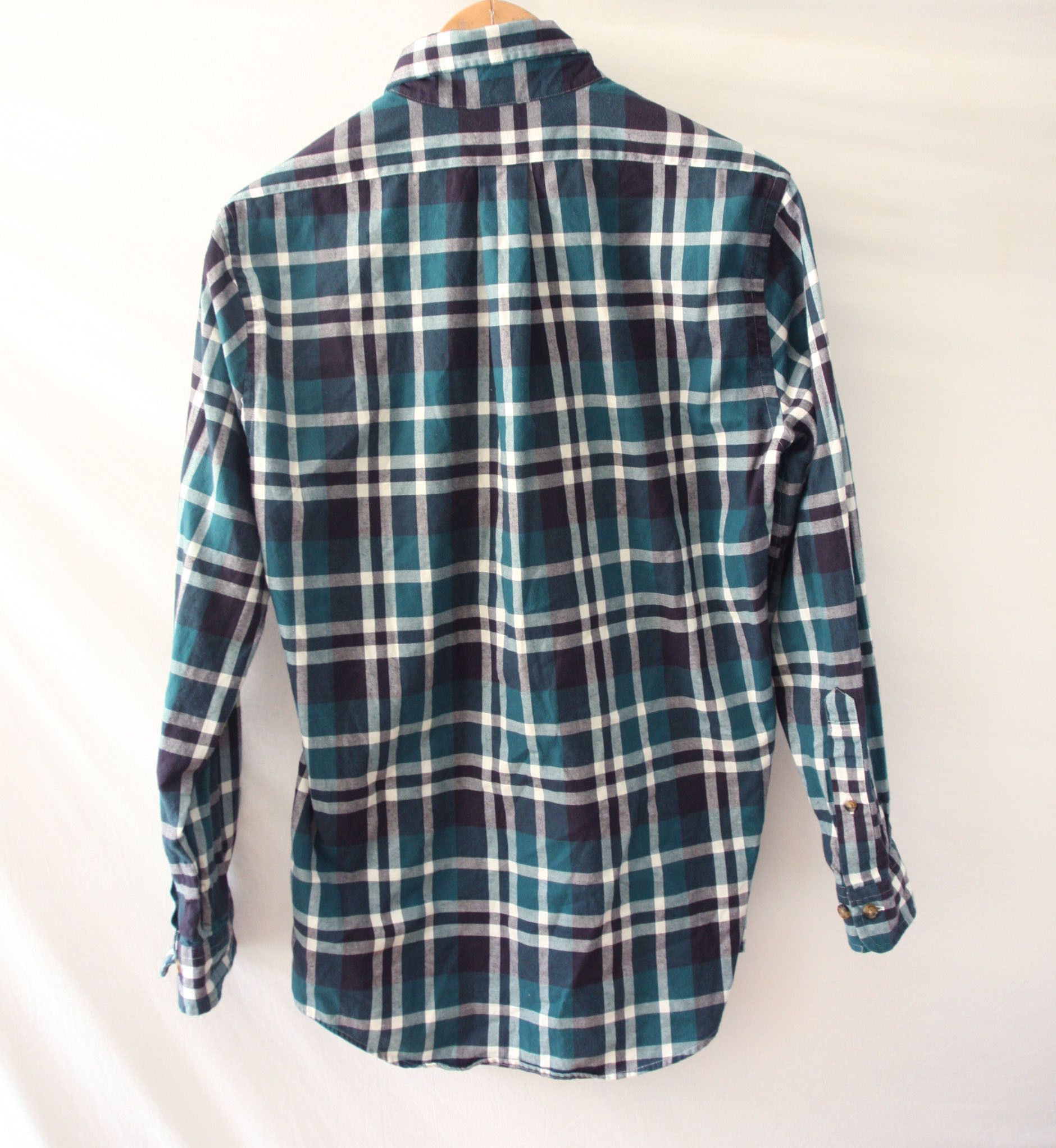 Brooks Brothers Brooks Brothers Milano Flannel Shirt Size S Green Plaid Size US S / EU 44-46 / 1 - 6 Thumbnail