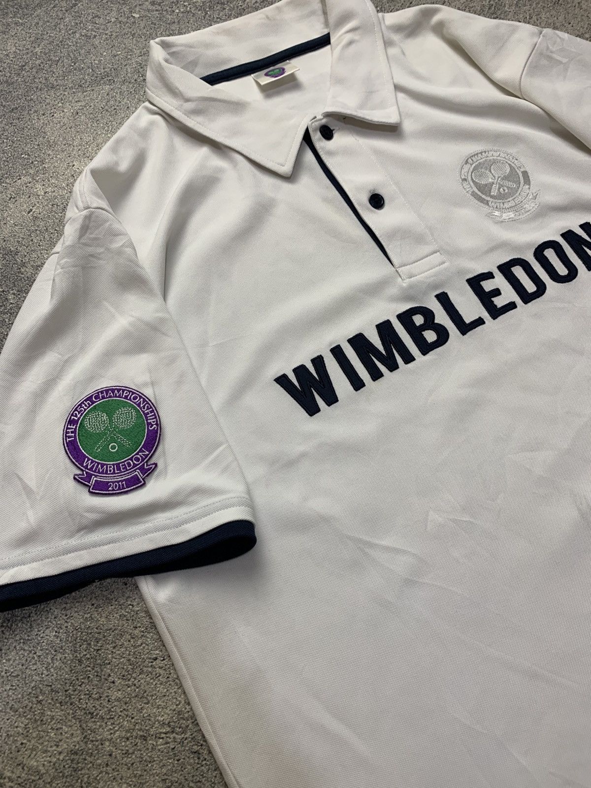 Sports Specialties 🐍 SOLD 🐍 Wimbledon The 125th Championships Polo Size US L / EU 52-54 / 3 - 3 Thumbnail