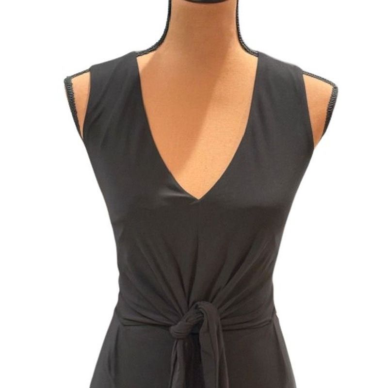 Vince Camuto Vince Camuto V-Neck Sleeveless Tie-Front Midi Dress Size XL / US 12-14 / IT 48-50 - 2 Thumbnail