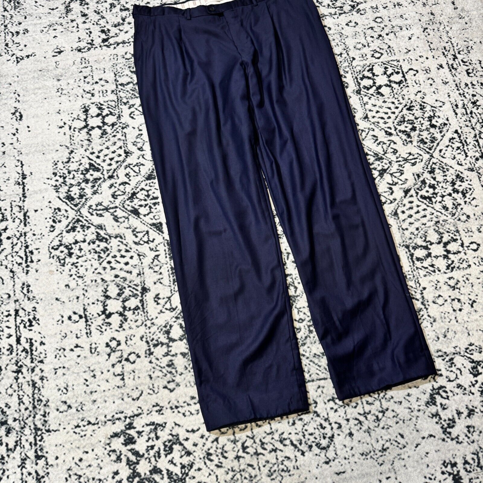 Ermenegildo Zegna × Vintage Ermenegildo Zegna Navy Blue Wool Suit Pants Size 62 IT Size US 40 / EU 56 - 3 Thumbnail
