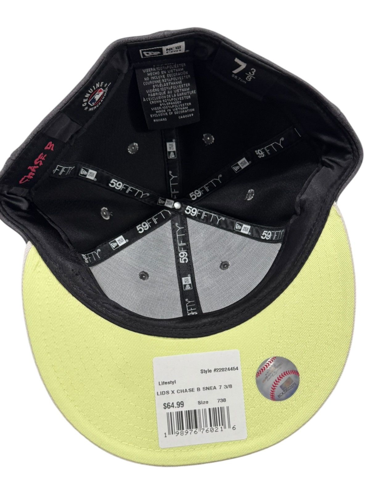 New Era Chase B Fanatics Fest Exclusive Dodgers Fitted Hat Grey Glow Size ONE SIZE - 3 Thumbnail