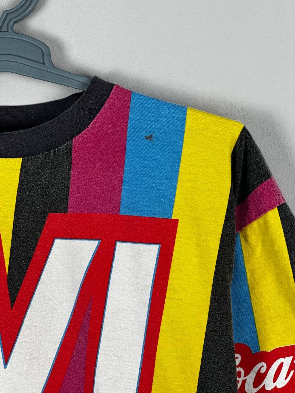 Coca Cola Vintage 90s Coca-Cola The Maximum Striped T SHIRT Size US XXL / EU 58 / 5 - 4 Thumbnail