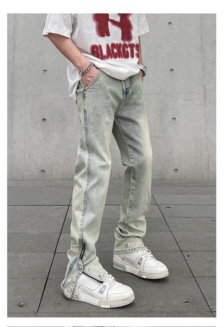 Japanese Brand × Jean Retro high street washed distressed zippered buttoned jeans Size US 32 / EU 48 - 6 Thumbnail