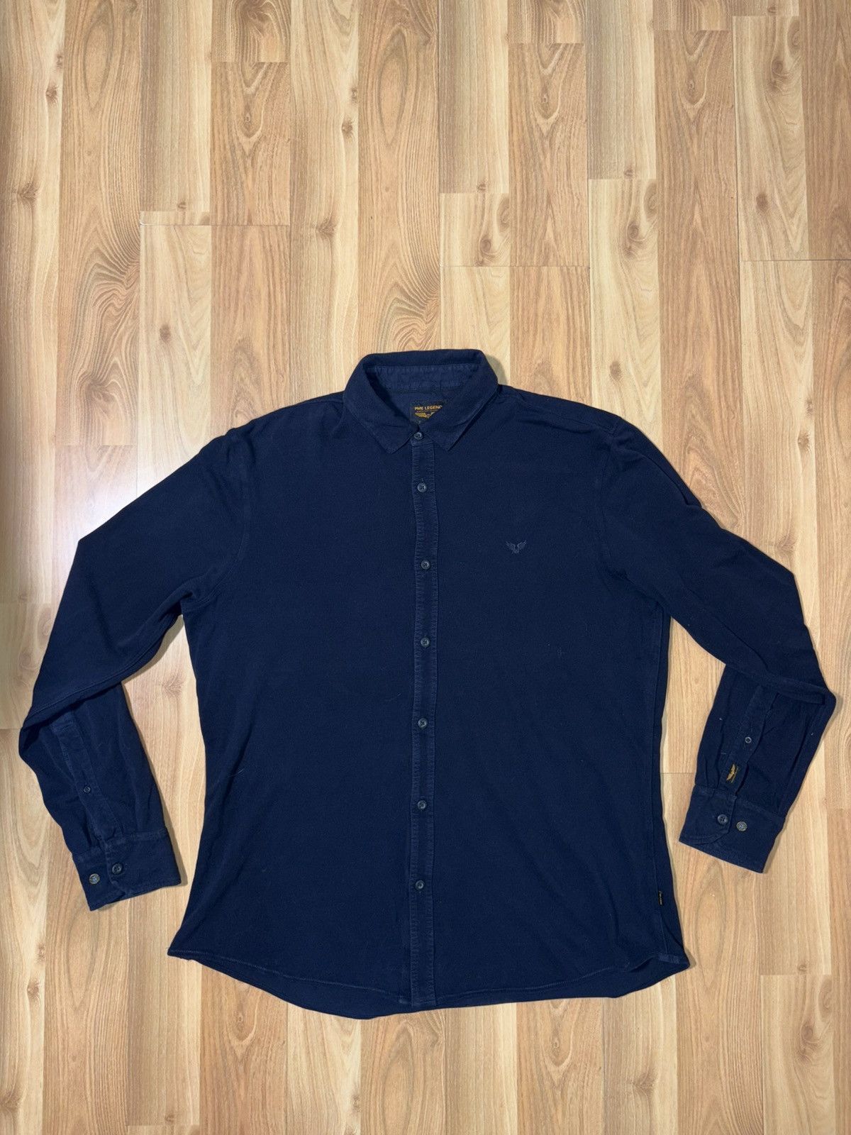 Japanese Brand PME Legend "American Classic" Knit Button-Down Shirt Size US XL / EU 56 / 4 - 1 Thumbnail