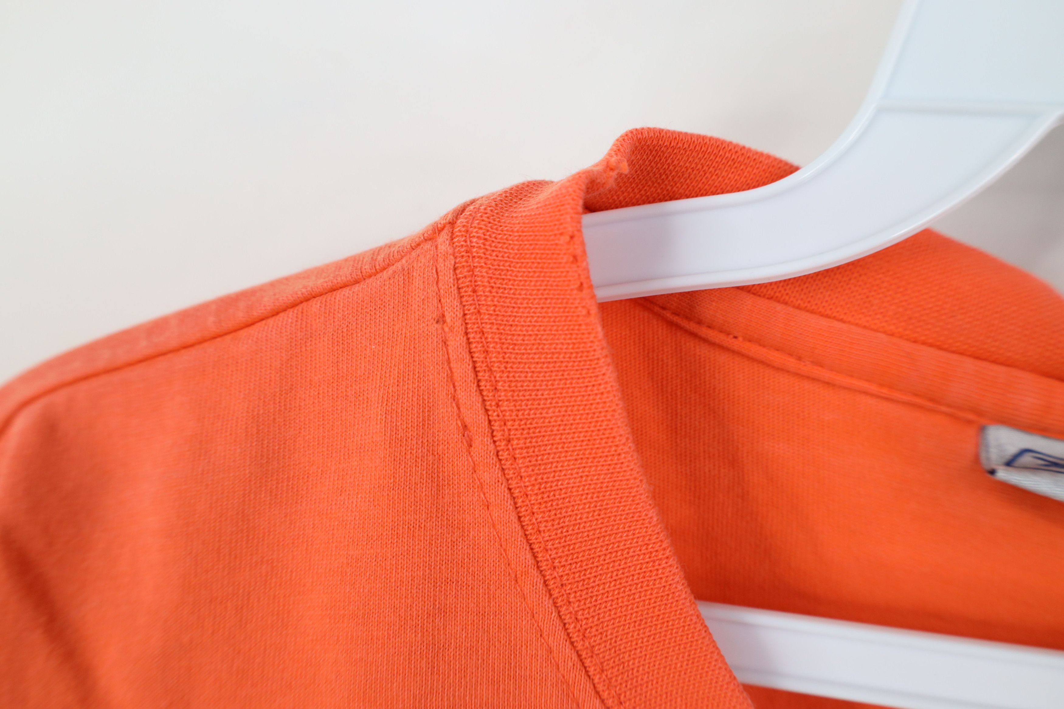 Reebok Vintage 90s Reebok Faded Spell Out T-Shirt Orange Cotton Size US L / EU 52-54 / 3 - 8 Thumbnail