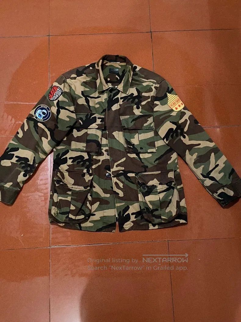 Saint Laurent Paris YSL SLP Distressed Camo Astronaut Jacket. Size US L / EU 52-54 / 3 - 1 Thumbnail