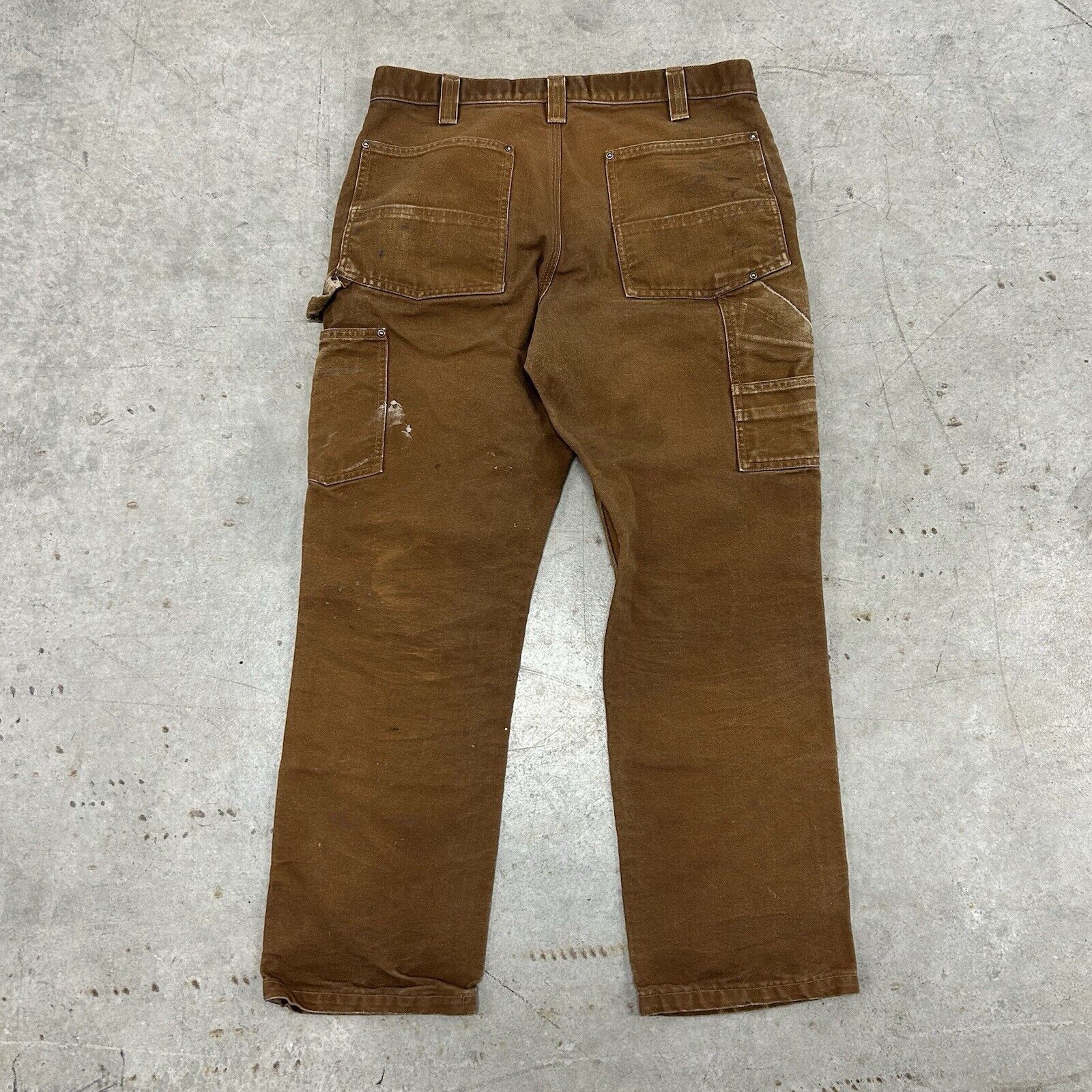 Carhartt × Vintage Vintage 50s Carhartt Double Knee Brown Canvas Pants RARE Size US 36 / EU 52 - 7 Thumbnail
