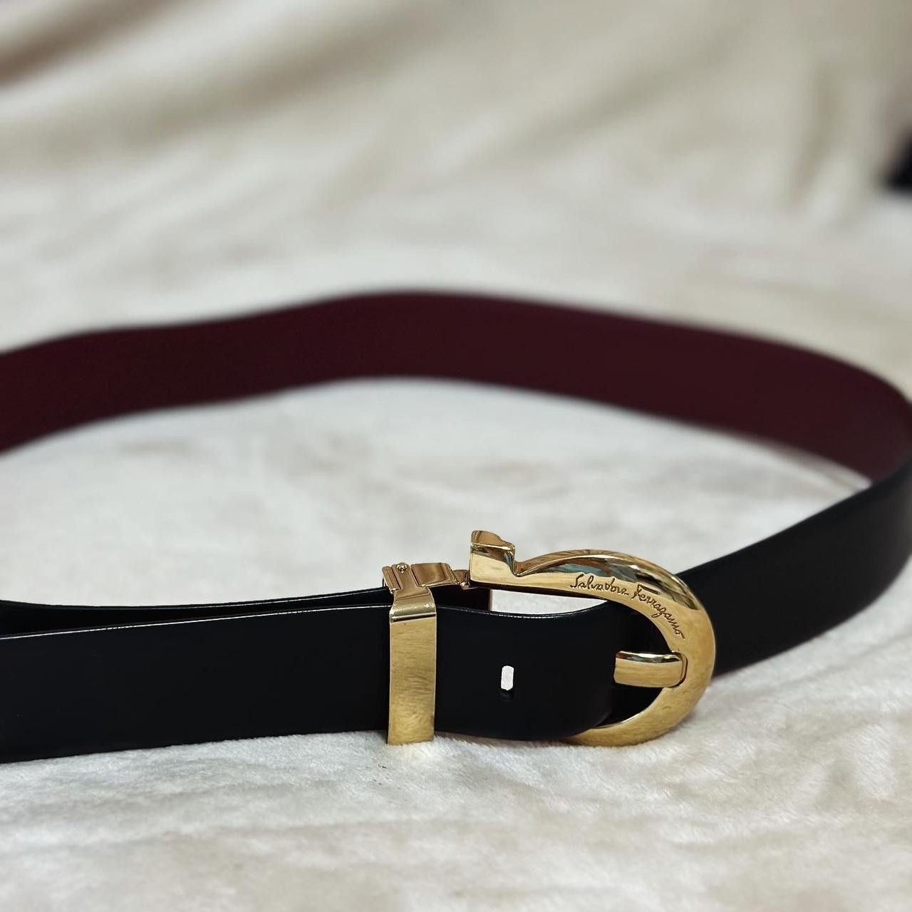 Salvatore Ferragamo o1s1rm0924 Size: OS / Golden Buckle Belt in Black/Brown Size ONE SIZE - 3 Thumbnail
