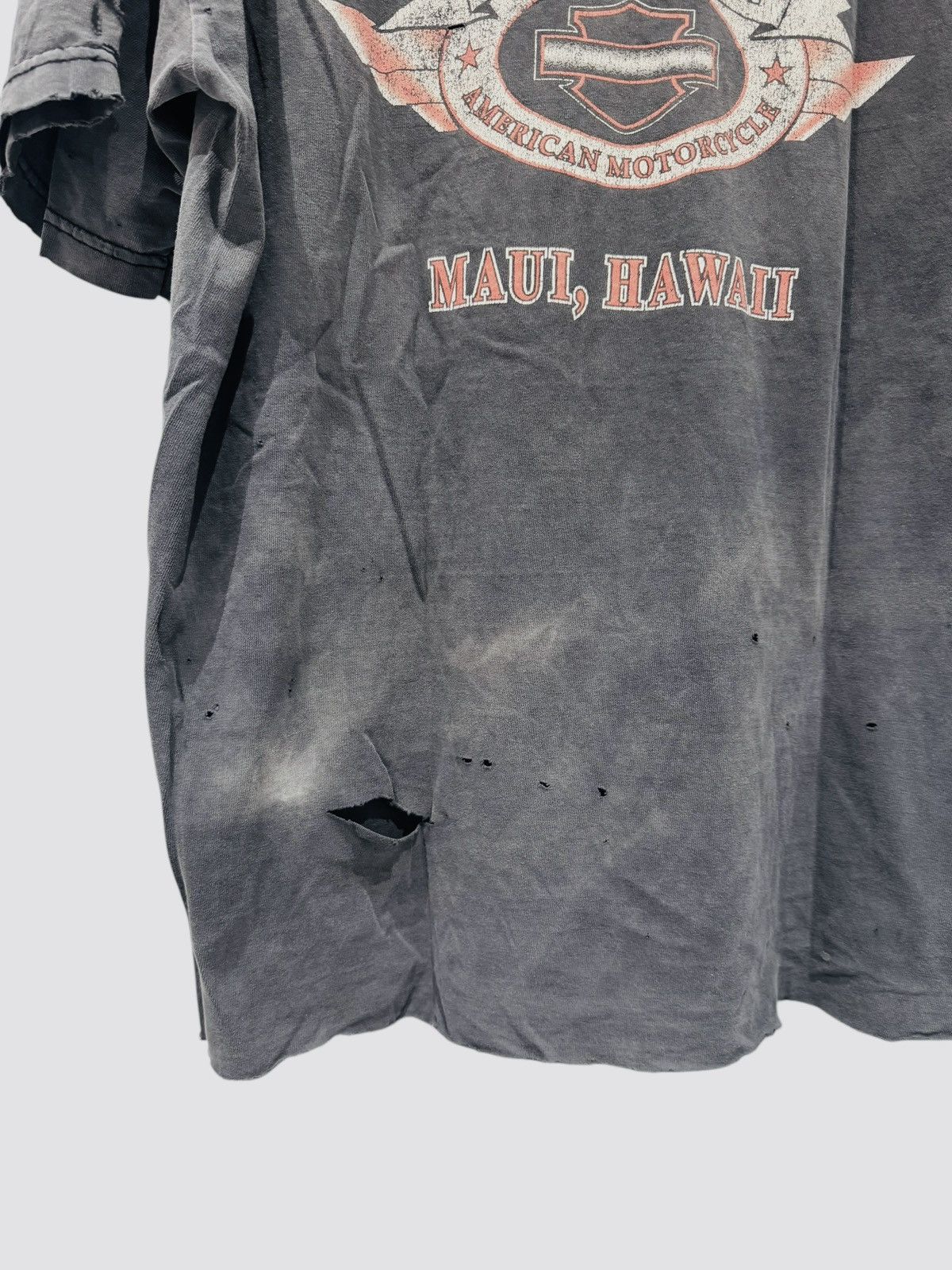 Harley Davidson Thrashed & Faded Vintage Harley Davidson Tee Size US XL / EU 56 / 4 - 5 Thumbnail
